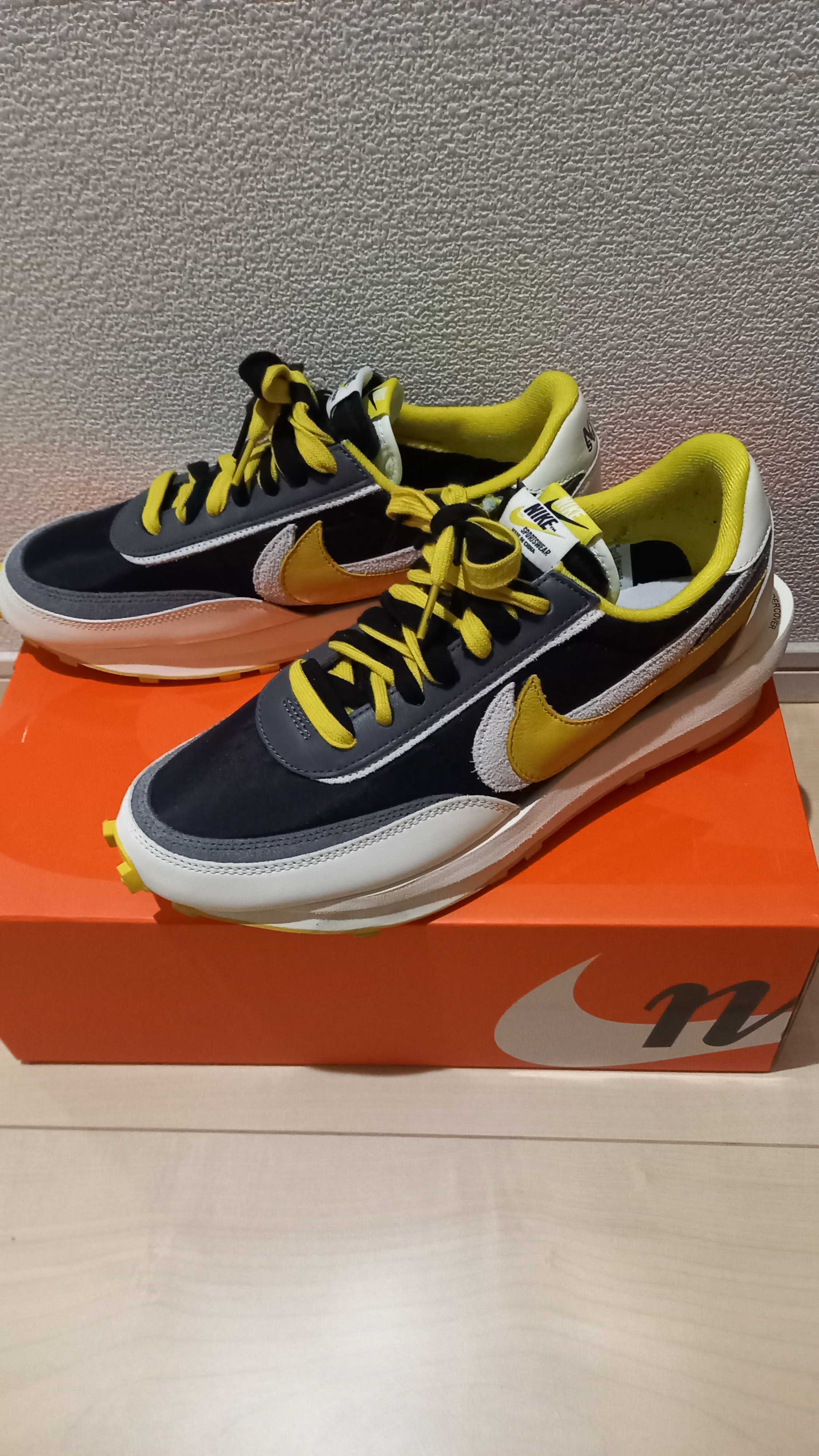 UNDERCOVER × sacai × Nike LD Waffle "Black/Sail-Dark Grey-Bright Citron"