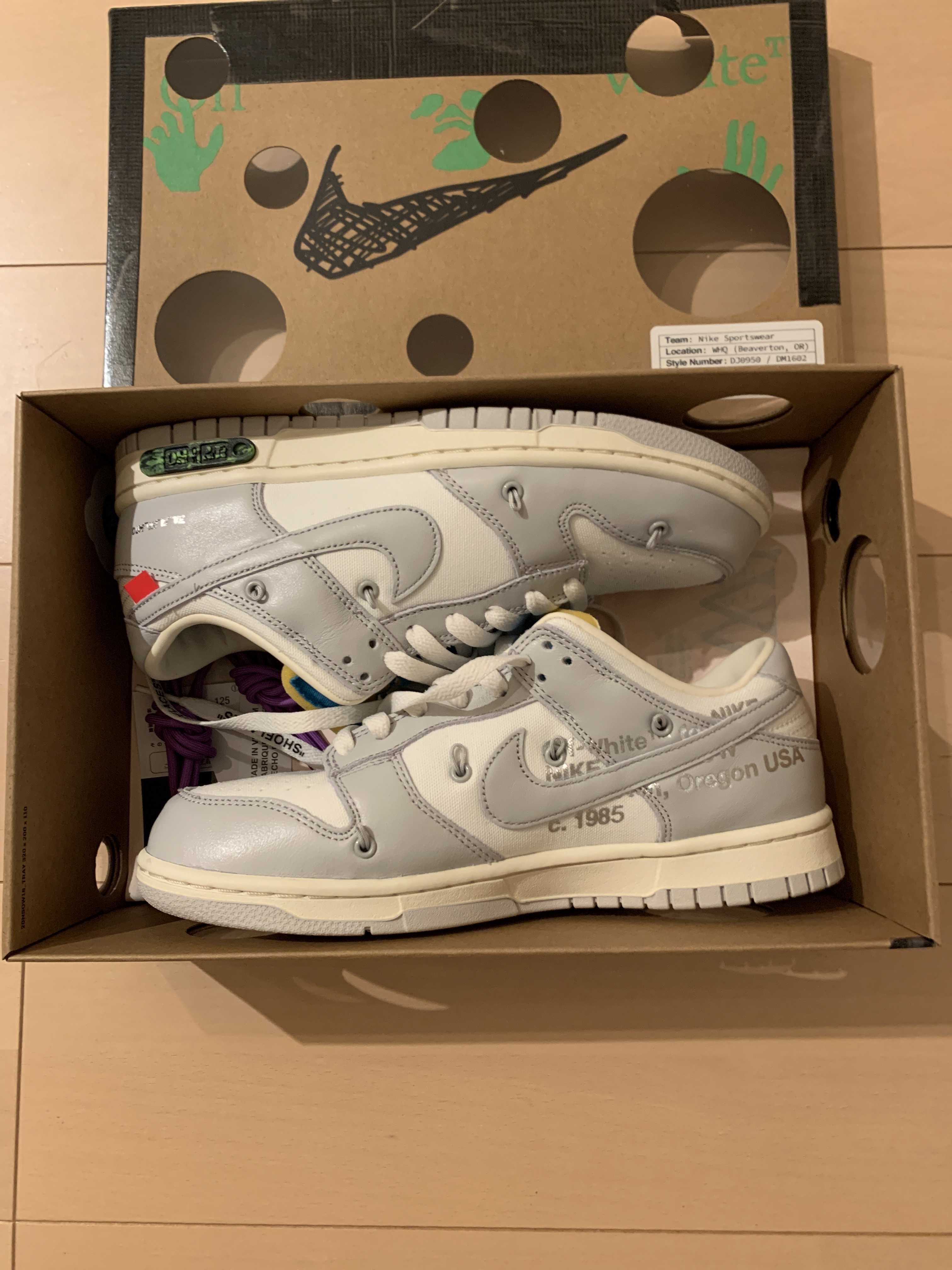 Off-White × Nike Dunk Low "Sail/Neutral Gray"