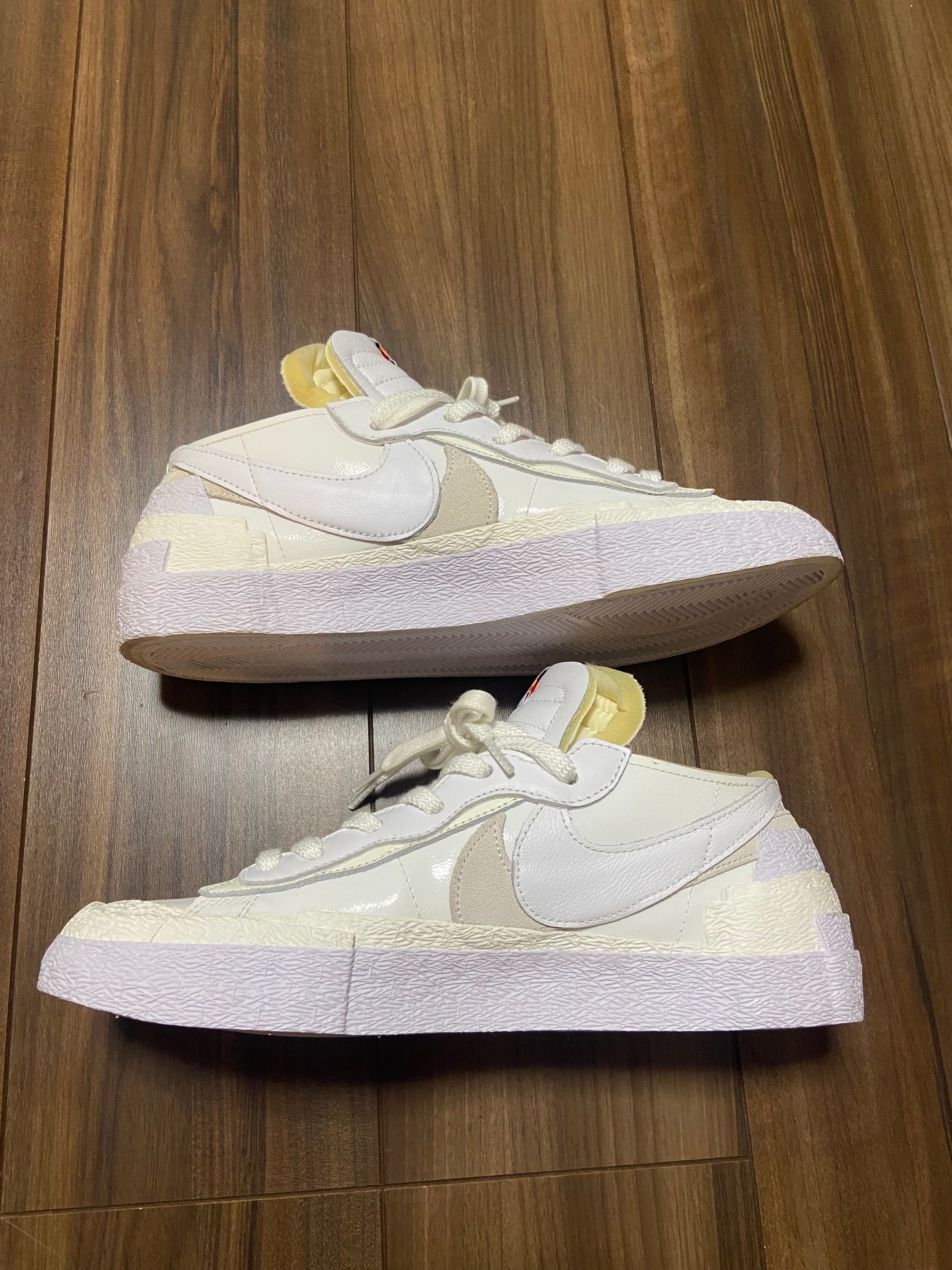 sacai × Nike Blazer Low "White Patent Leather"