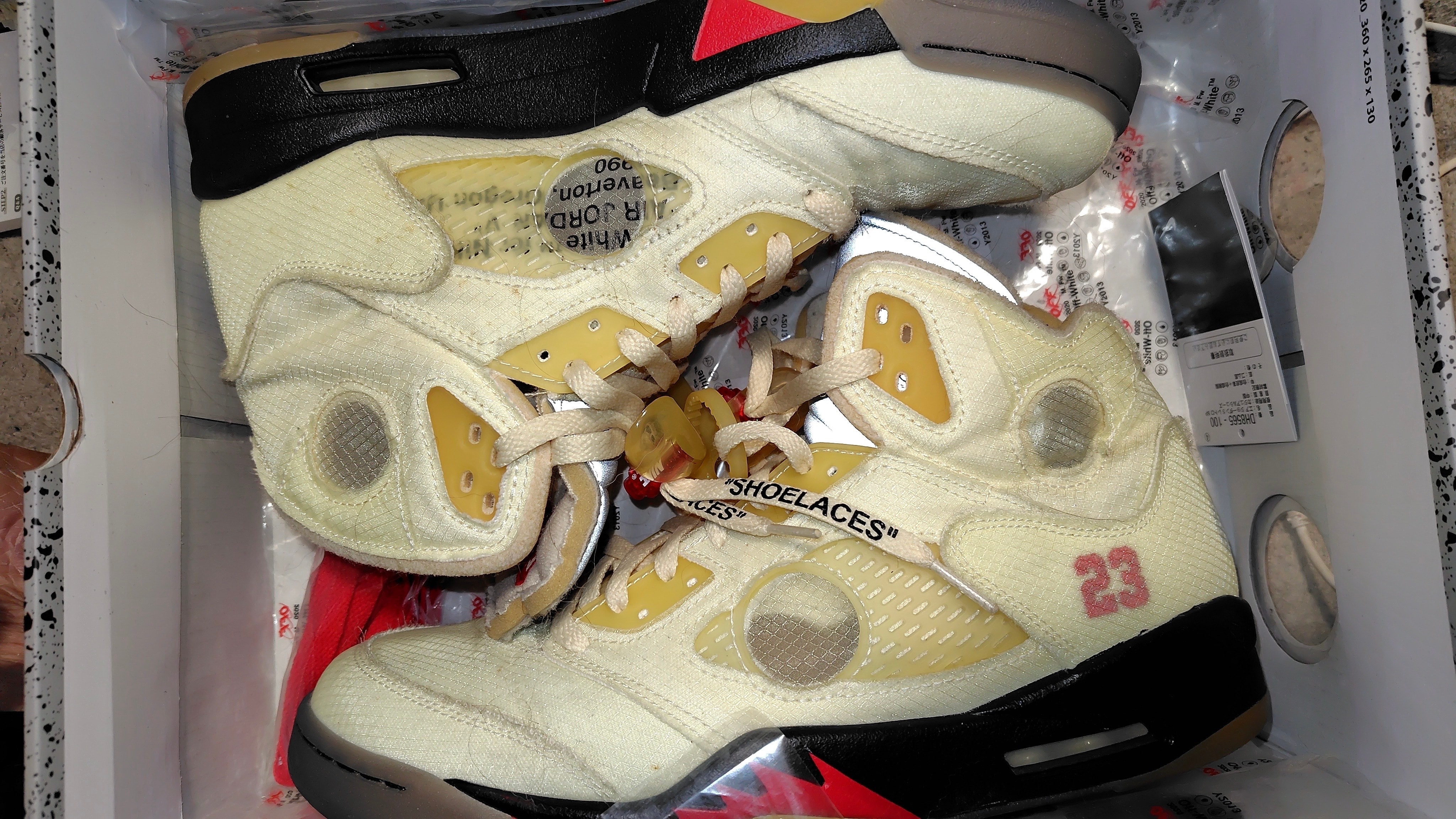 Off-White × Nike Air Jordan 5 "Sail"  