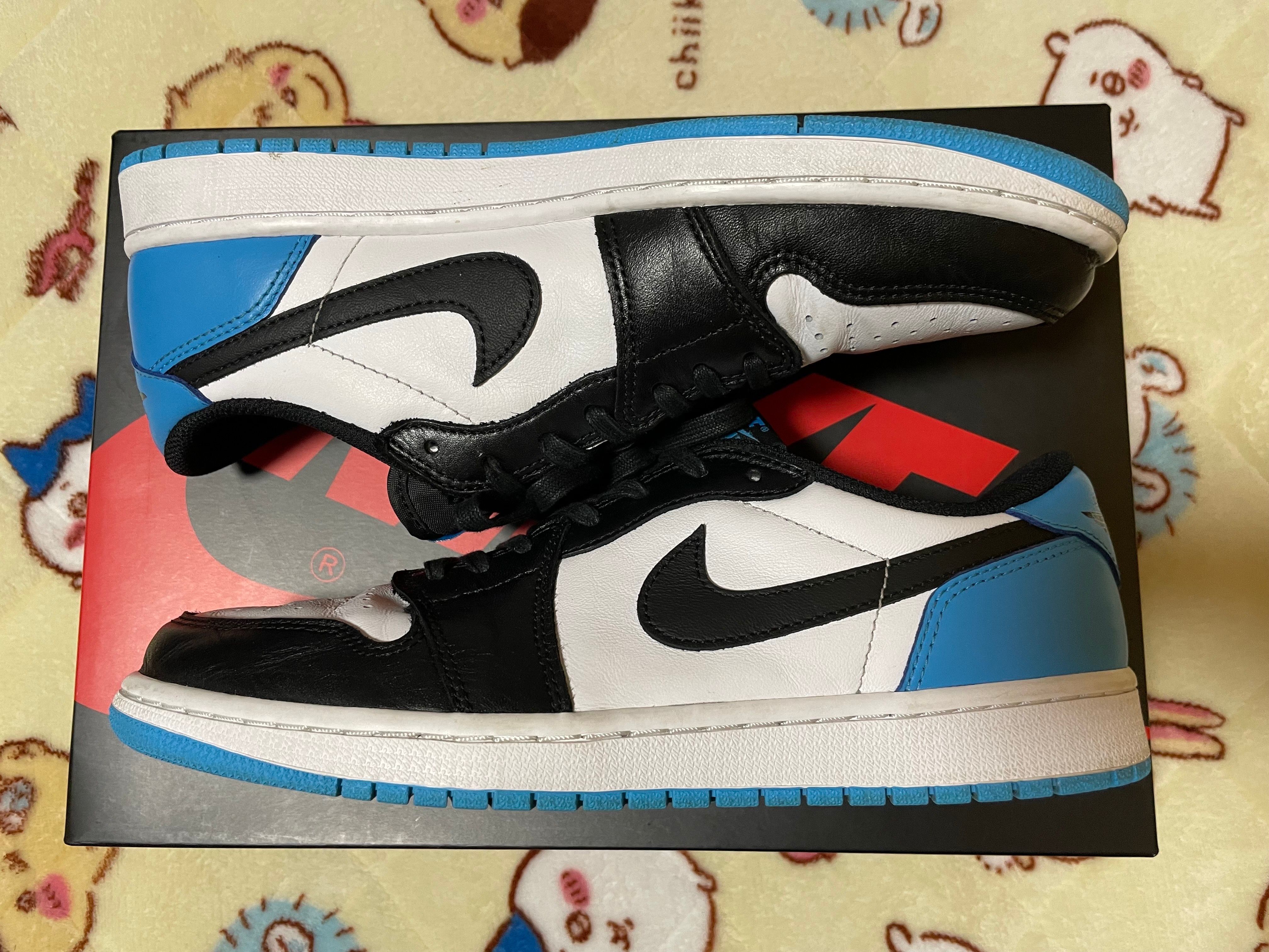 Nike Air Jordan 1 Low OG "Black and Dark Powder Blue/UNC"