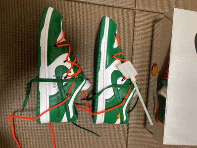Off-White × Nike Dunk Low "White/Pine Green"