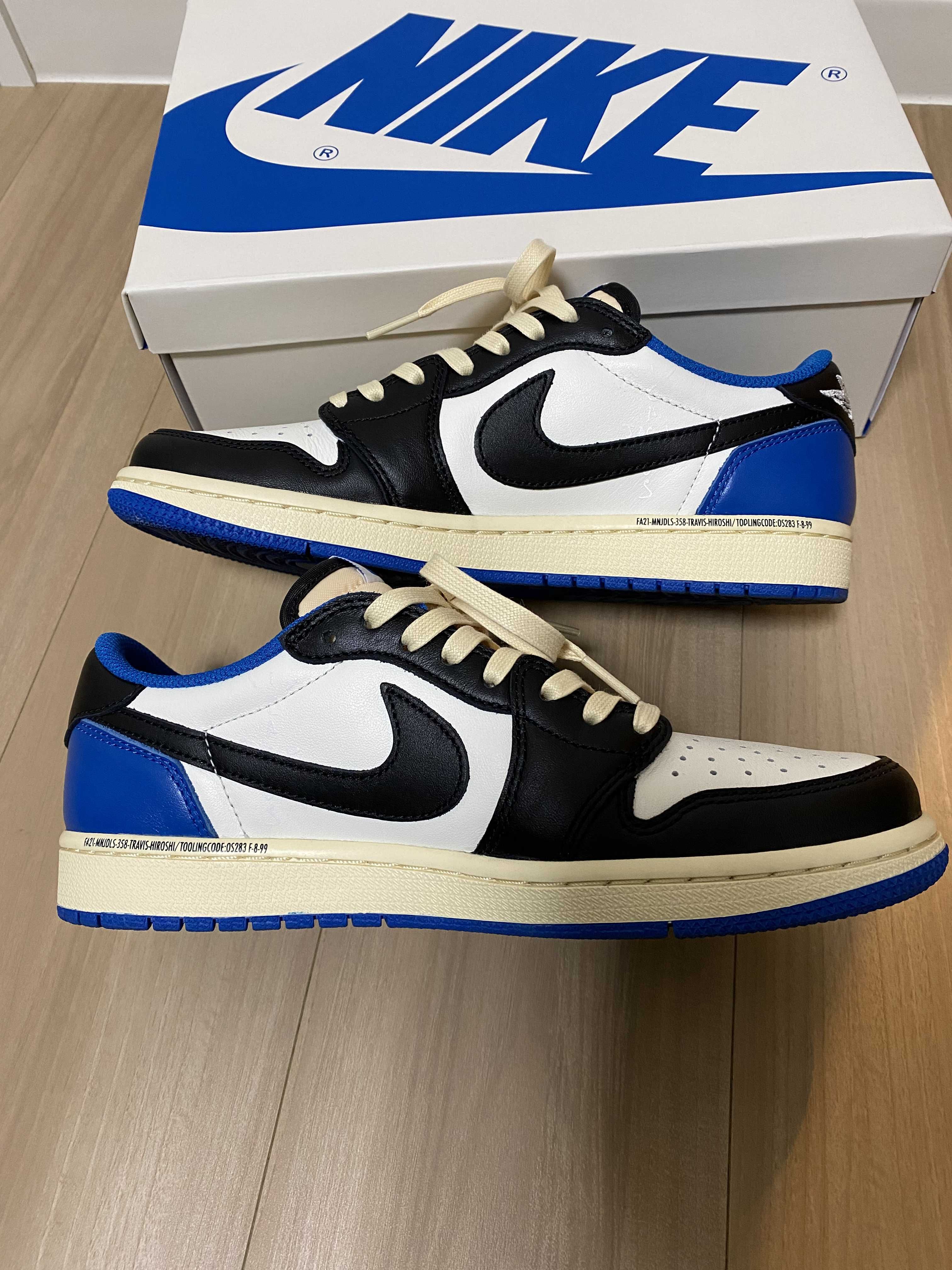 Travis Scott × fragment design × Nike Air Jordan 1 Low OG SP "Military Blue"
