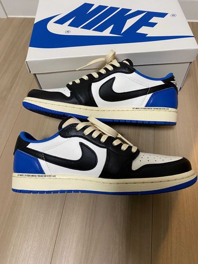 Travis Scott × fragment design × Nike Air Jordan 1 Low OG SP "Military Blue"