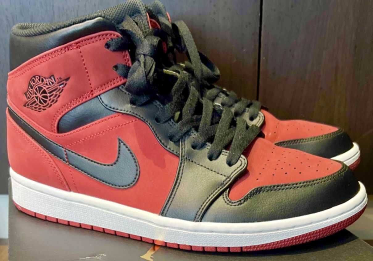 NIKE AIR JORDAN 1 MID "GYM RED BLACK"