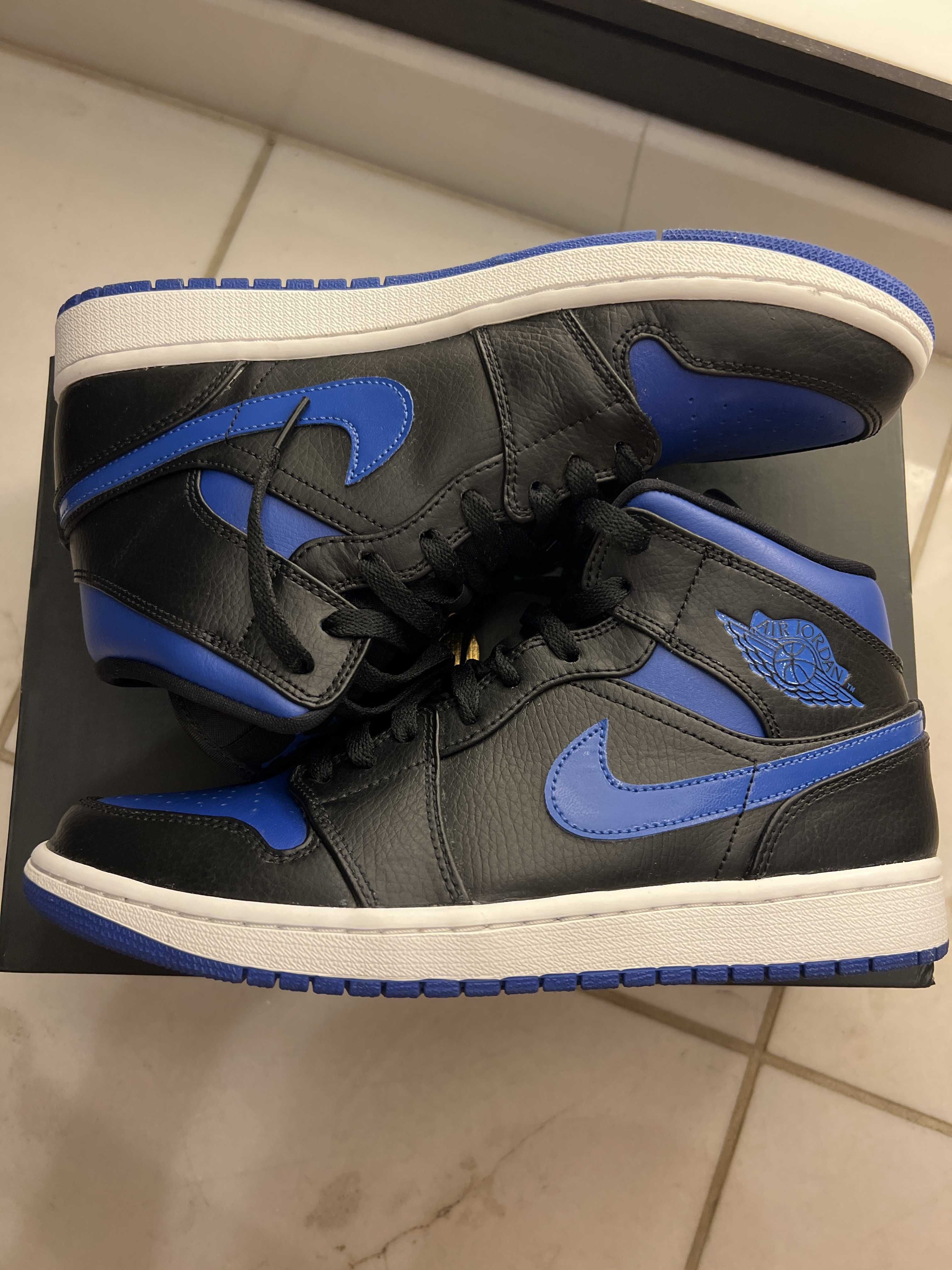 NIKE AIR JORDAN 1 MID "BLACK/BLUE"
