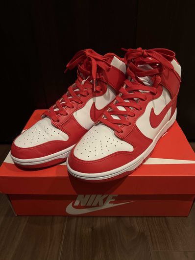 Nike Dunk High "Championship White and Red"