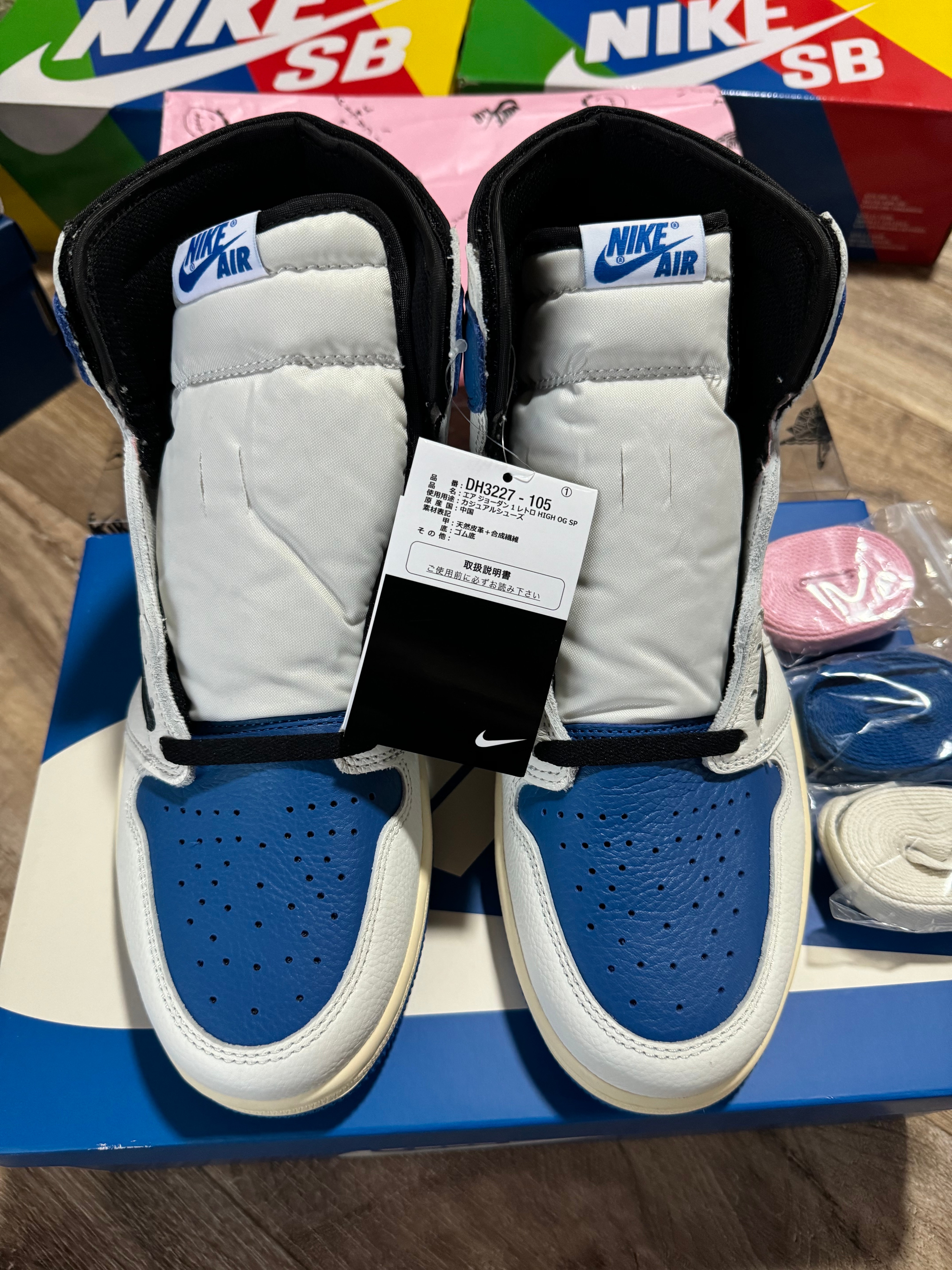 Travis Scott × fragment design × Nike Air Jordan 1 Retro High OG SP "Military Blue"