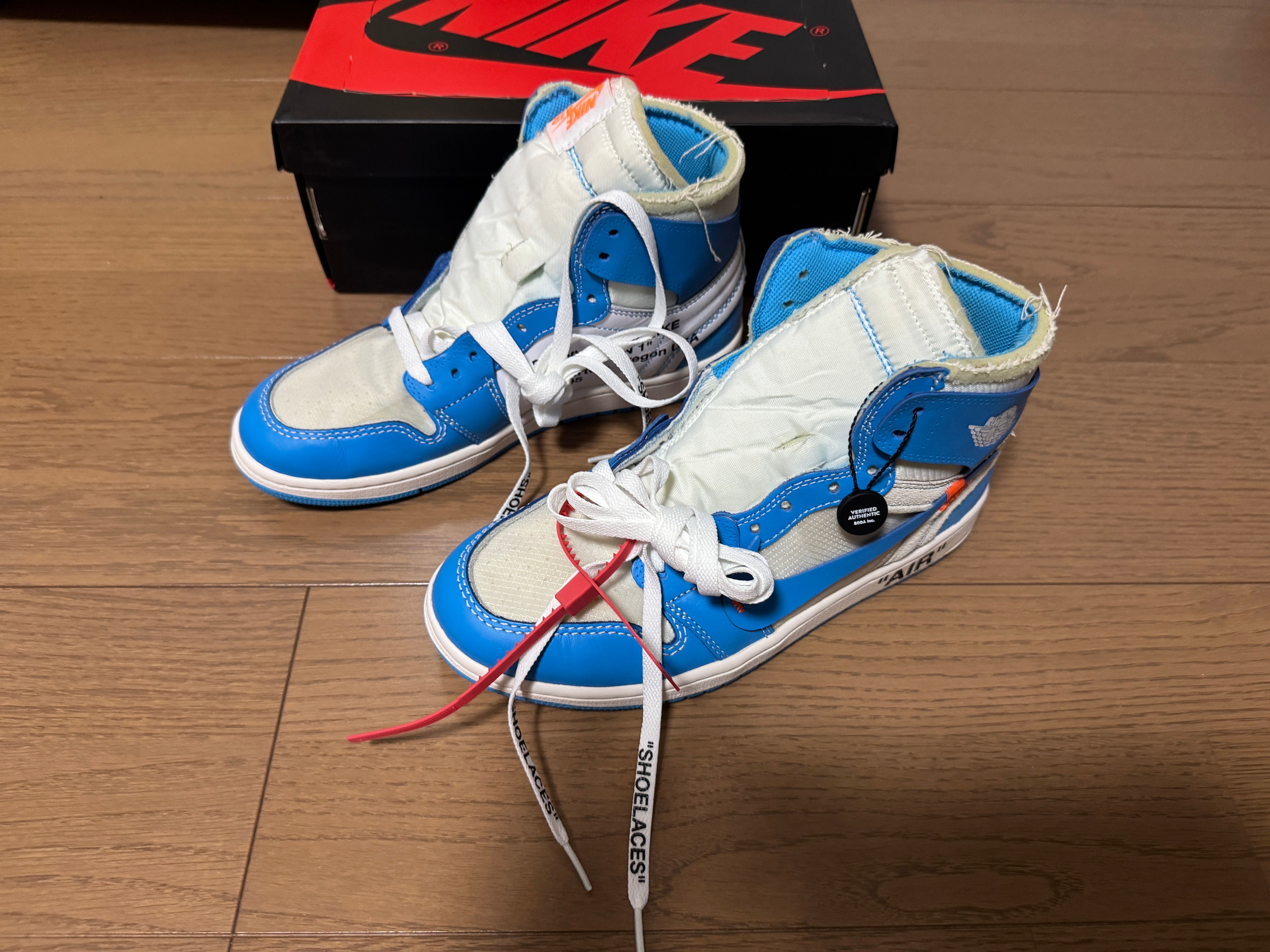Off-White × Nike Air Jordan 1 High UNC "White/Dark Powder Blue"