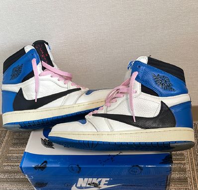 Travis Scott × fragment design × Nike Air Jordan 1 Retro High OG SP "Military Blue"