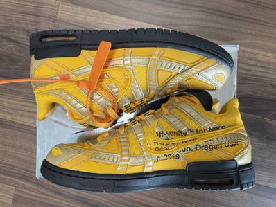Off-White × Nike Air Rubber Dunk "University Gold"