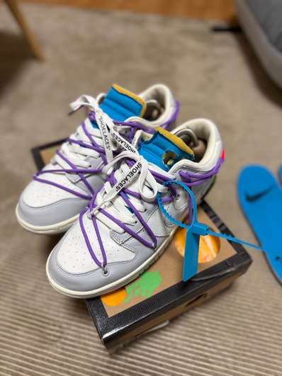 Off-White × Nike Dunk Low "Sail/Neutral Gray"