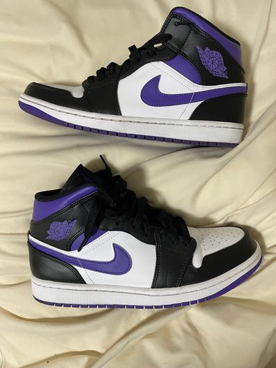 Nike Air Jordan 1 Mid "Black/Court Purple"