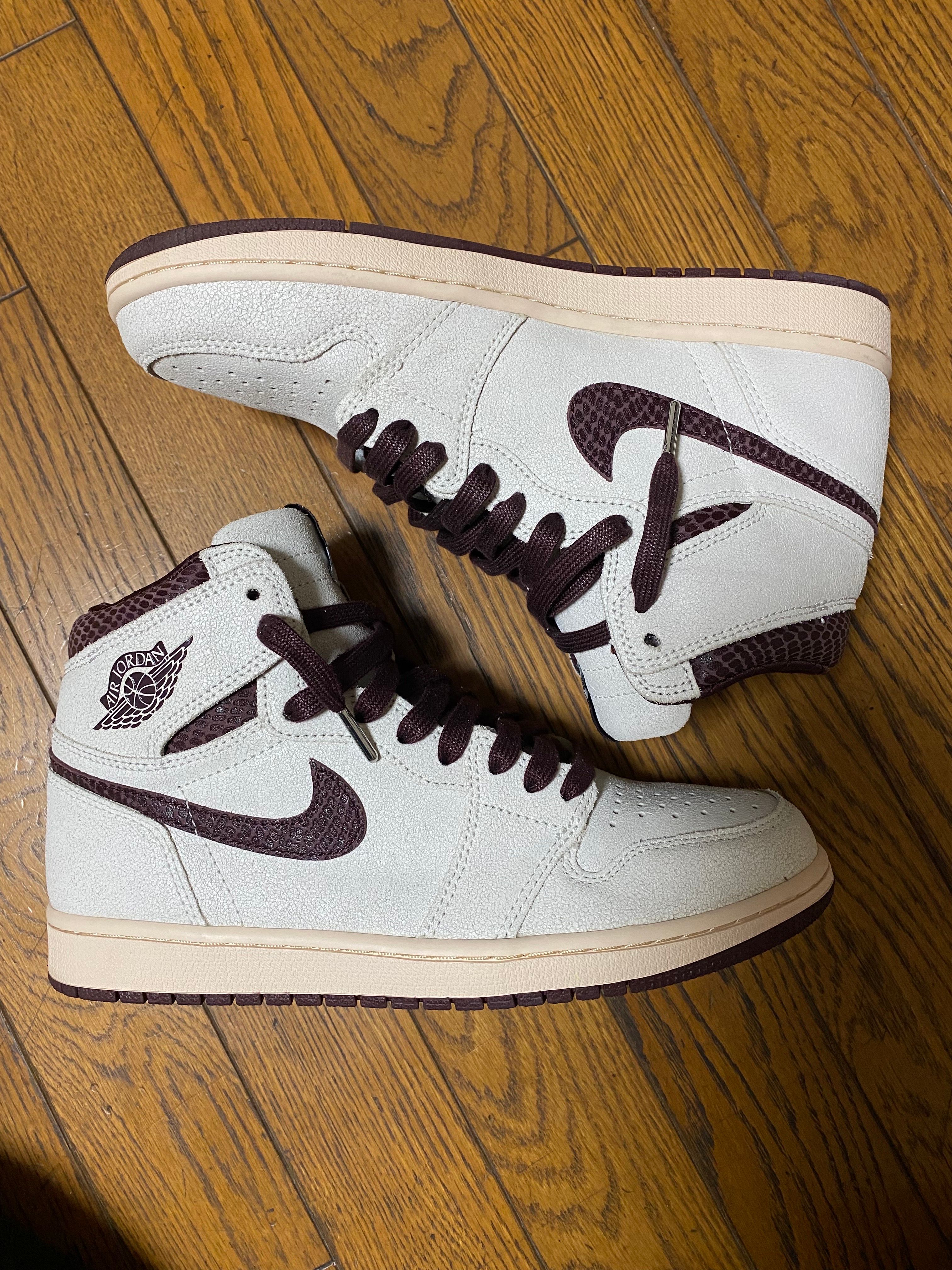 A Ma Maniere × Nike Air Jordan 1 Retro High OG "Sail and Burgundy"