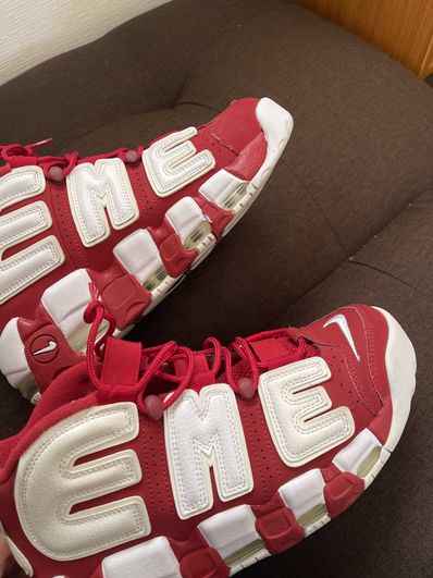 Supreme × Nike Air More Uptempo "White/Red"