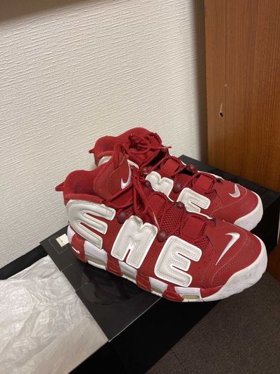 Supreme × Nike Air More Uptempo "White/Red"
