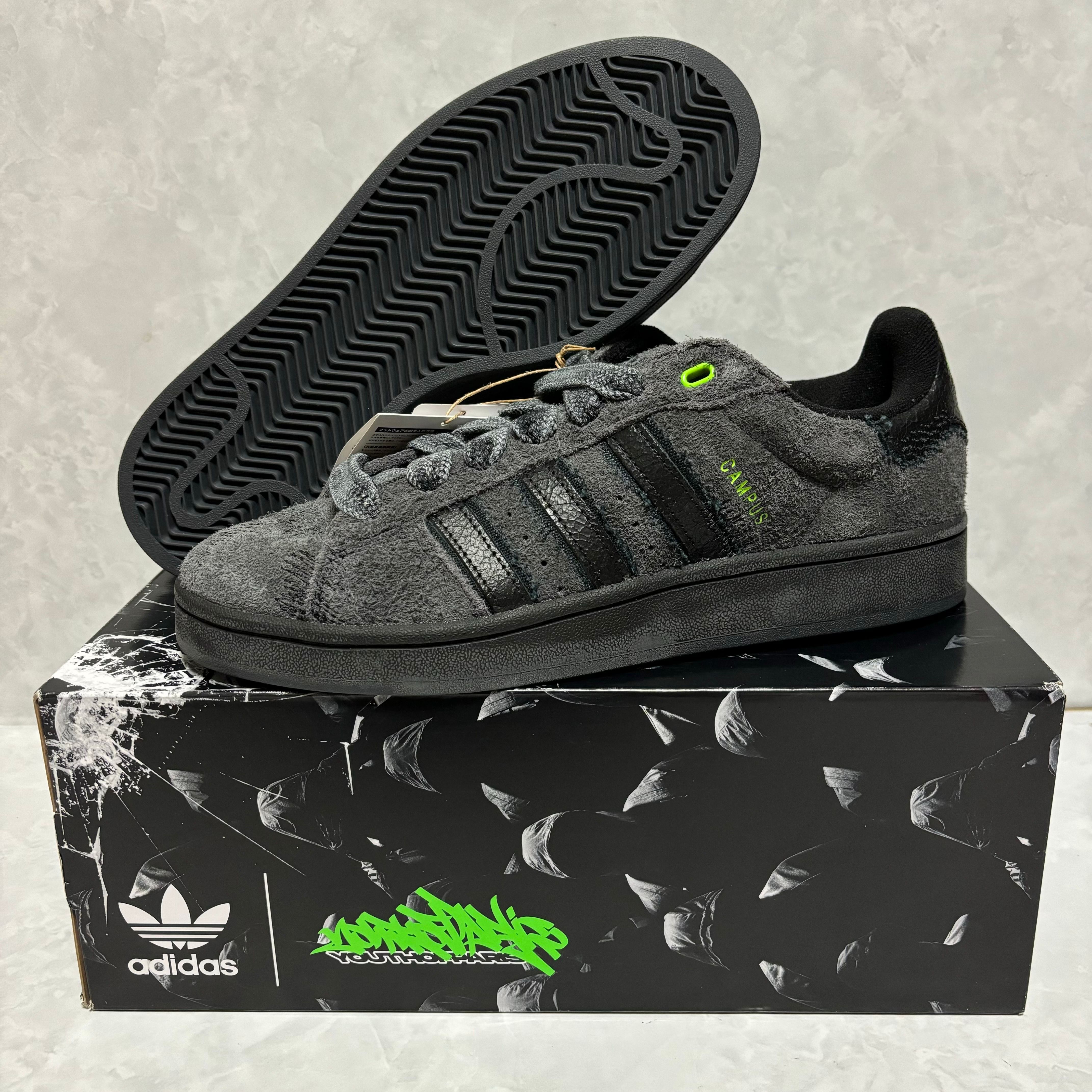 Youth of Paris × adidas Campus 00s "Carbon/Green/Black"