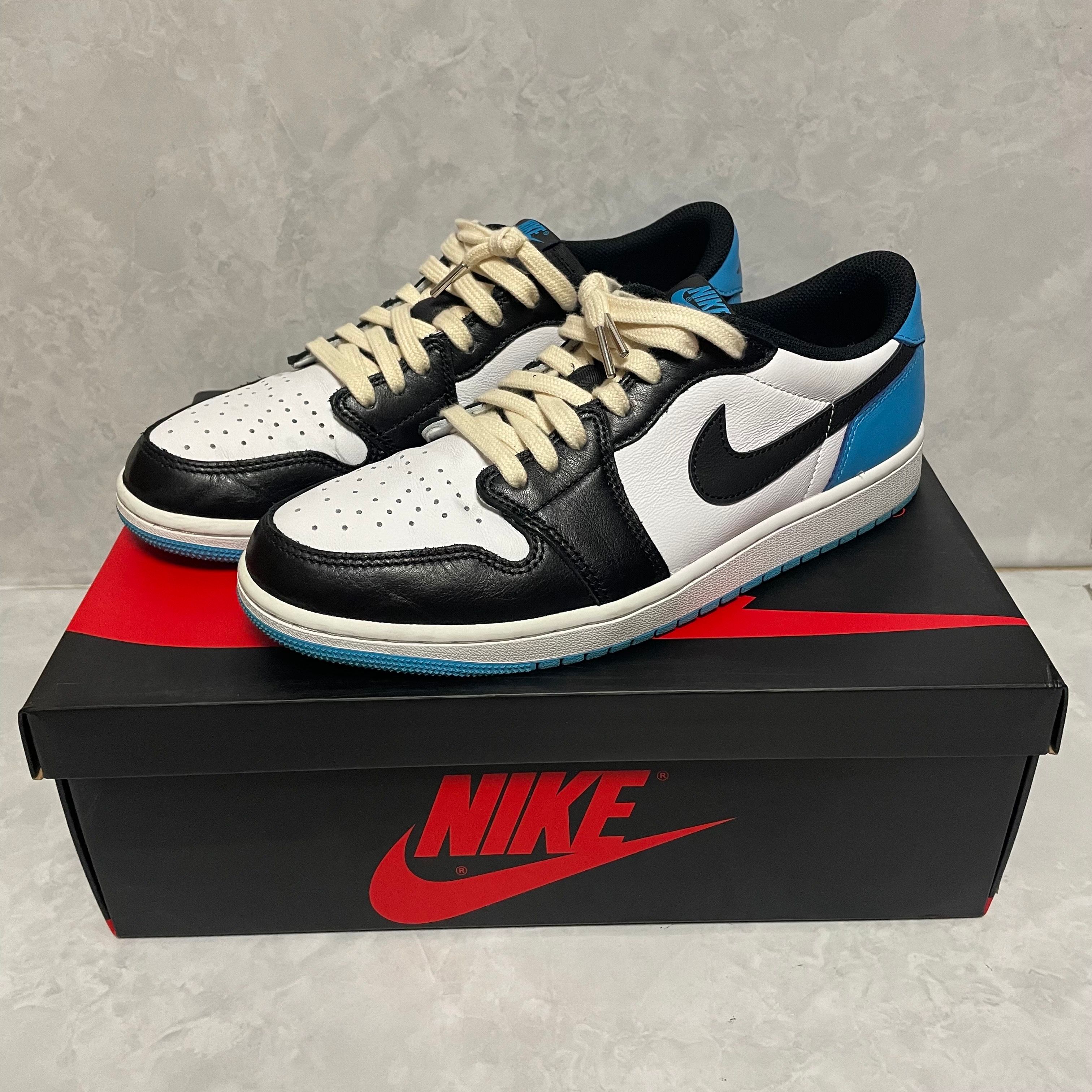Nike Air Jordan 1 Low OG "Black and Dark Powder Blue/UNC"