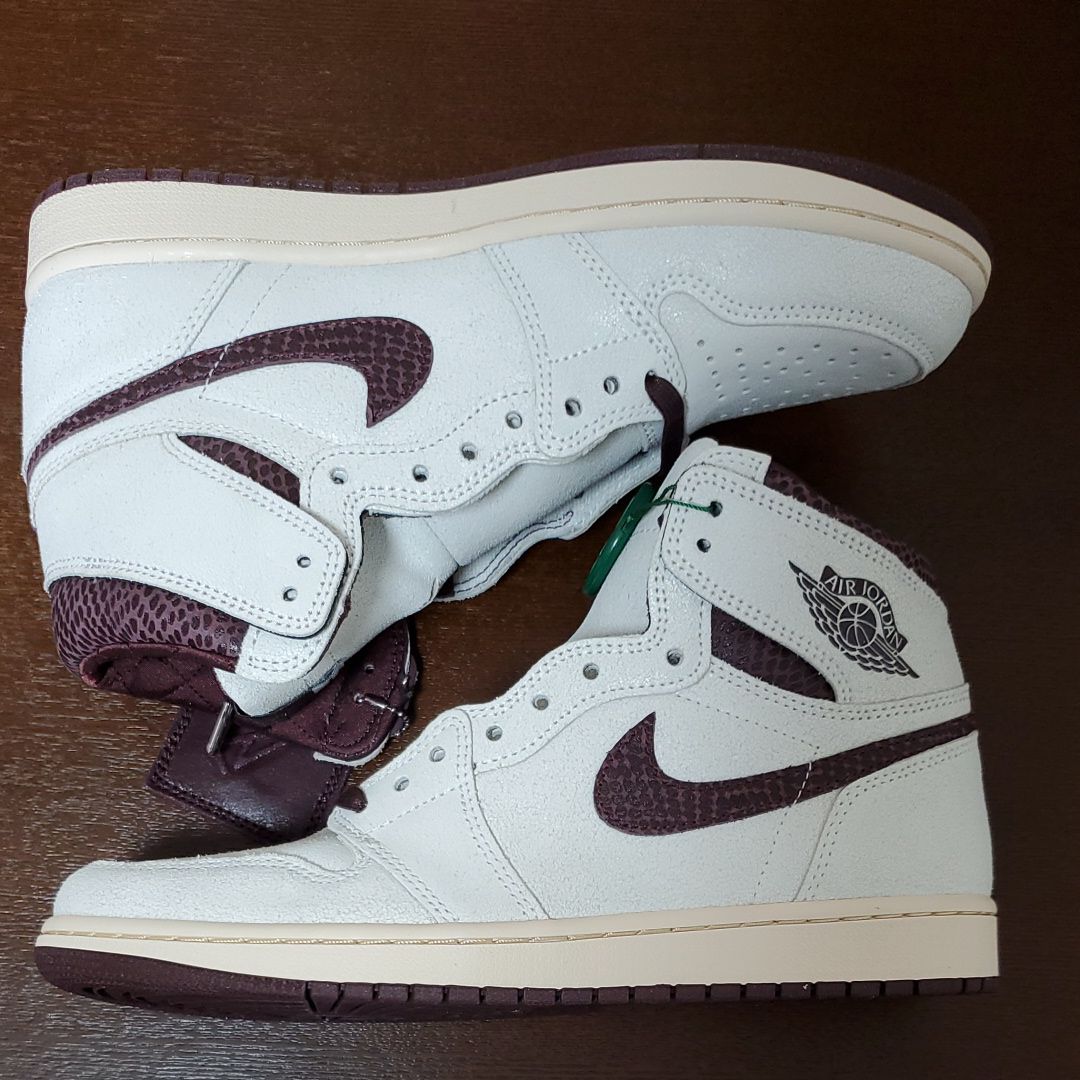 A Ma Maniere × Nike Air Jordan 1 Retro High OG "Sail and Burgundy"