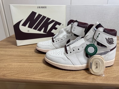 A Ma Maniere × Nike Air Jordan 1 Retro High OG "Sail and Burgundy"