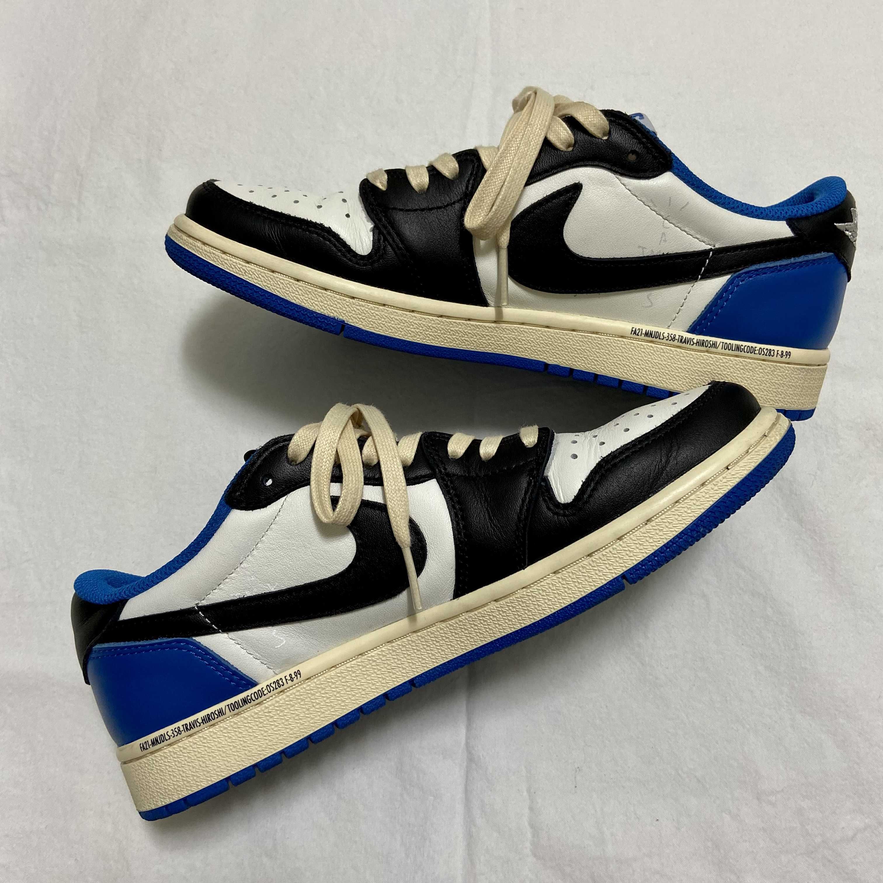 Travis Scott × fragment design × Nike Air Jordan 1 Low OG SP "Military Blue"
