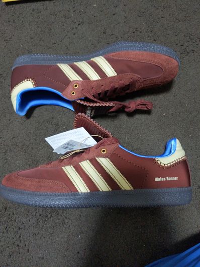 Wales Bonner × adidas Samba Nylon Low "Fox Brown/Sandy Beige/Lucky Blue"