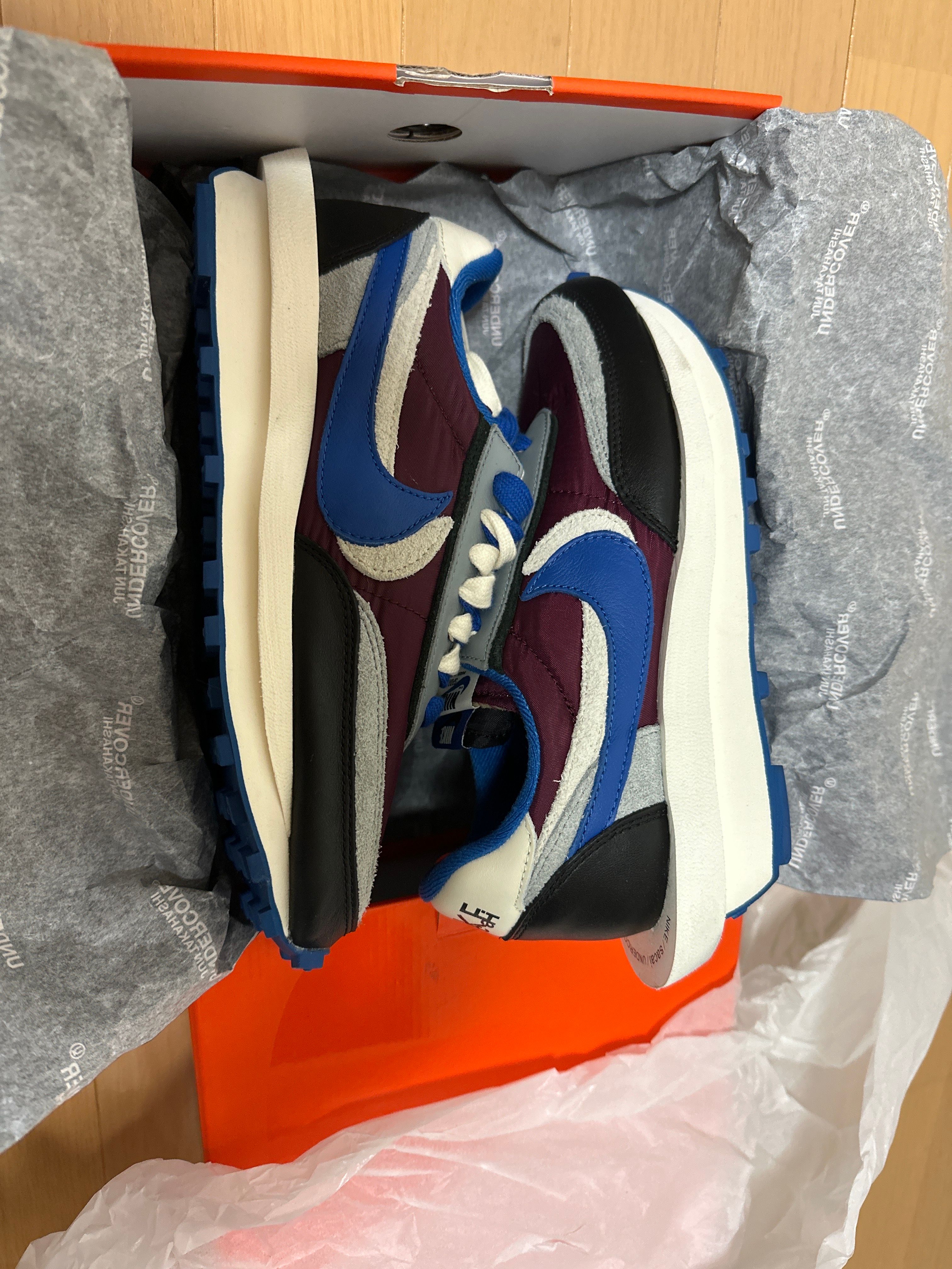 UNDERCOVER × sacai × Nike LD Waffle "Night Maroon/Pale Ivory-Ground Grey-Team Royal"