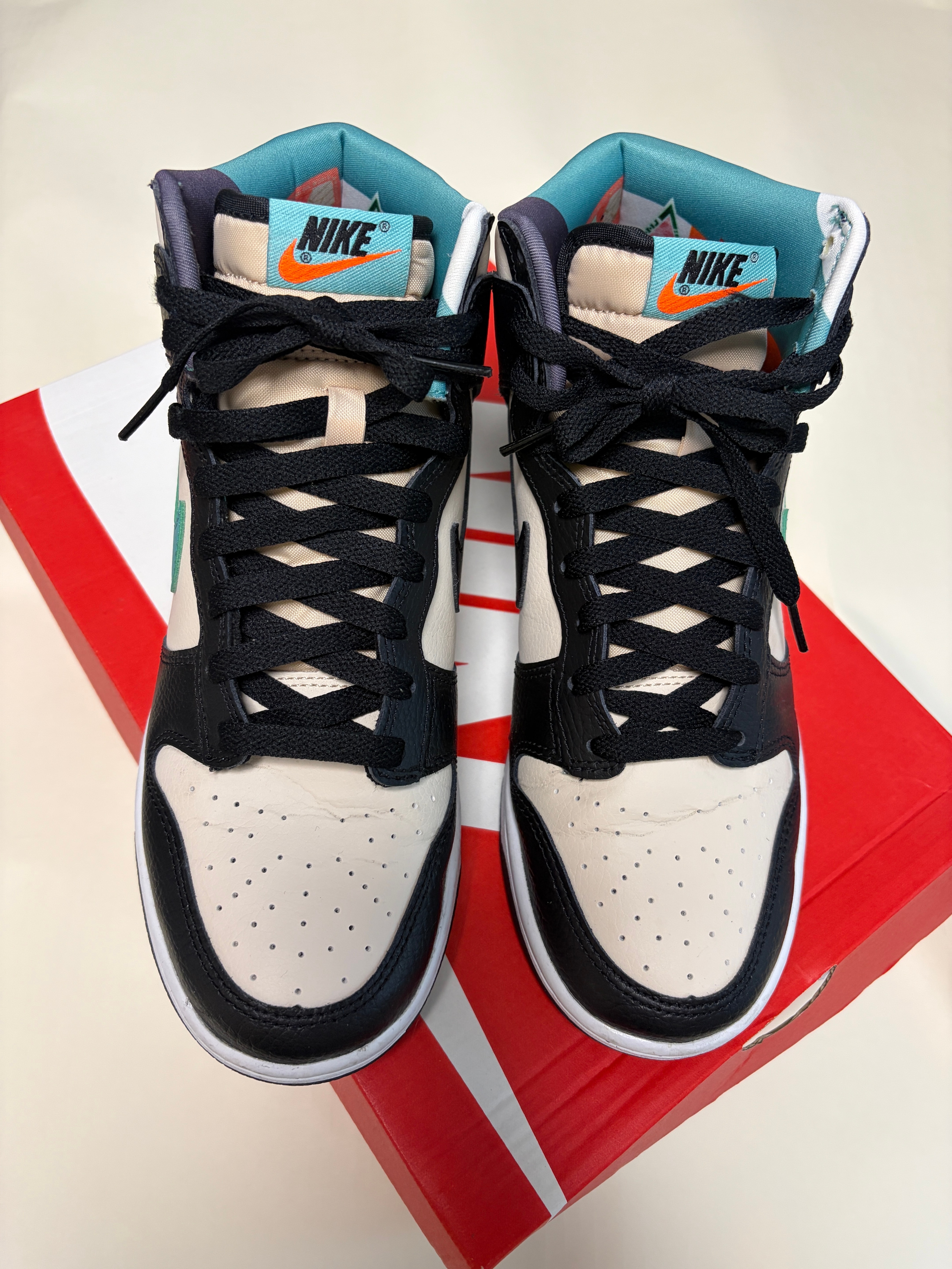 Nike Dunk High Retro EMB "Pearl White and Washed Teal"