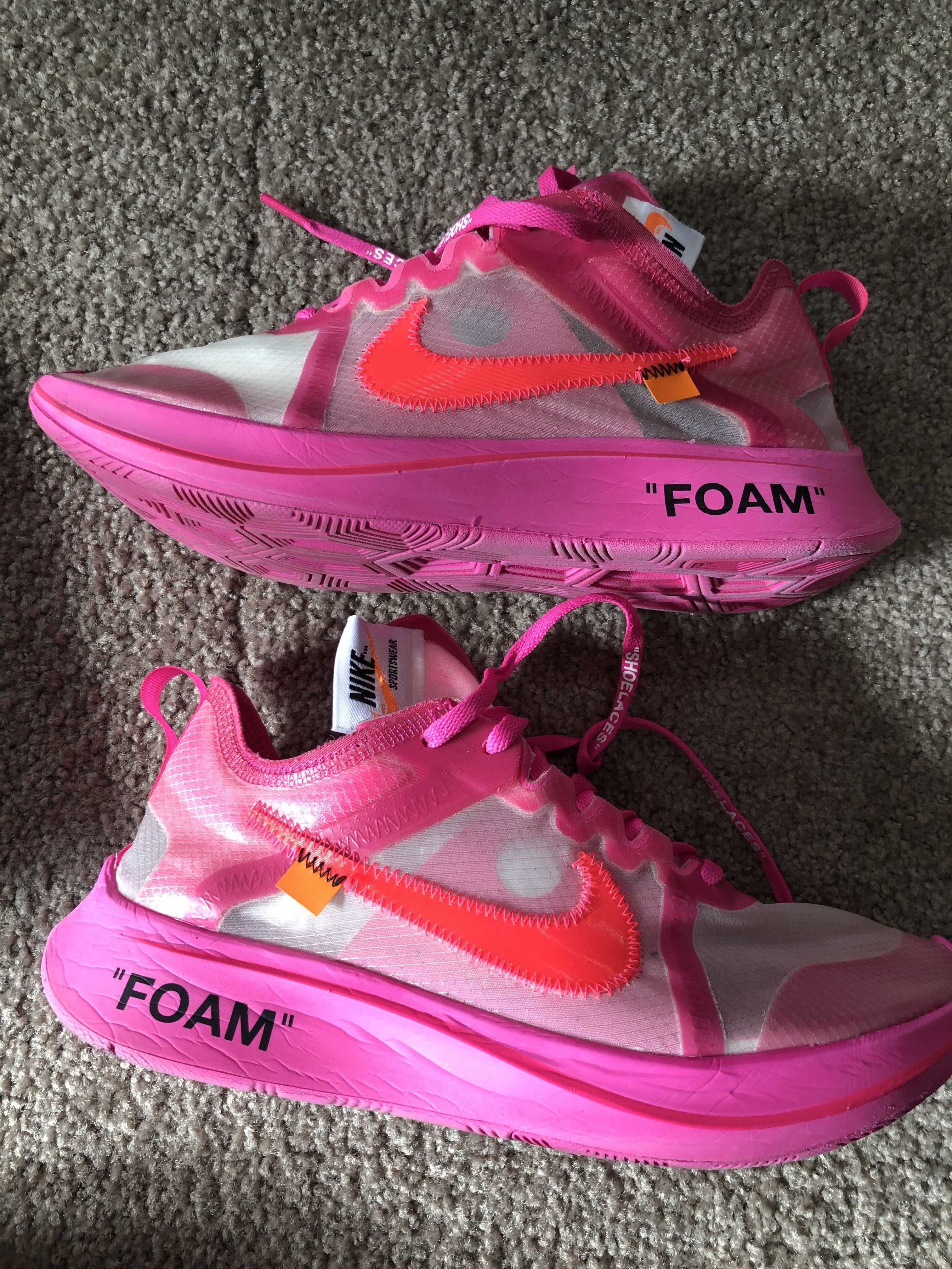 Off-White × Nike Zoom Fly "Pink"