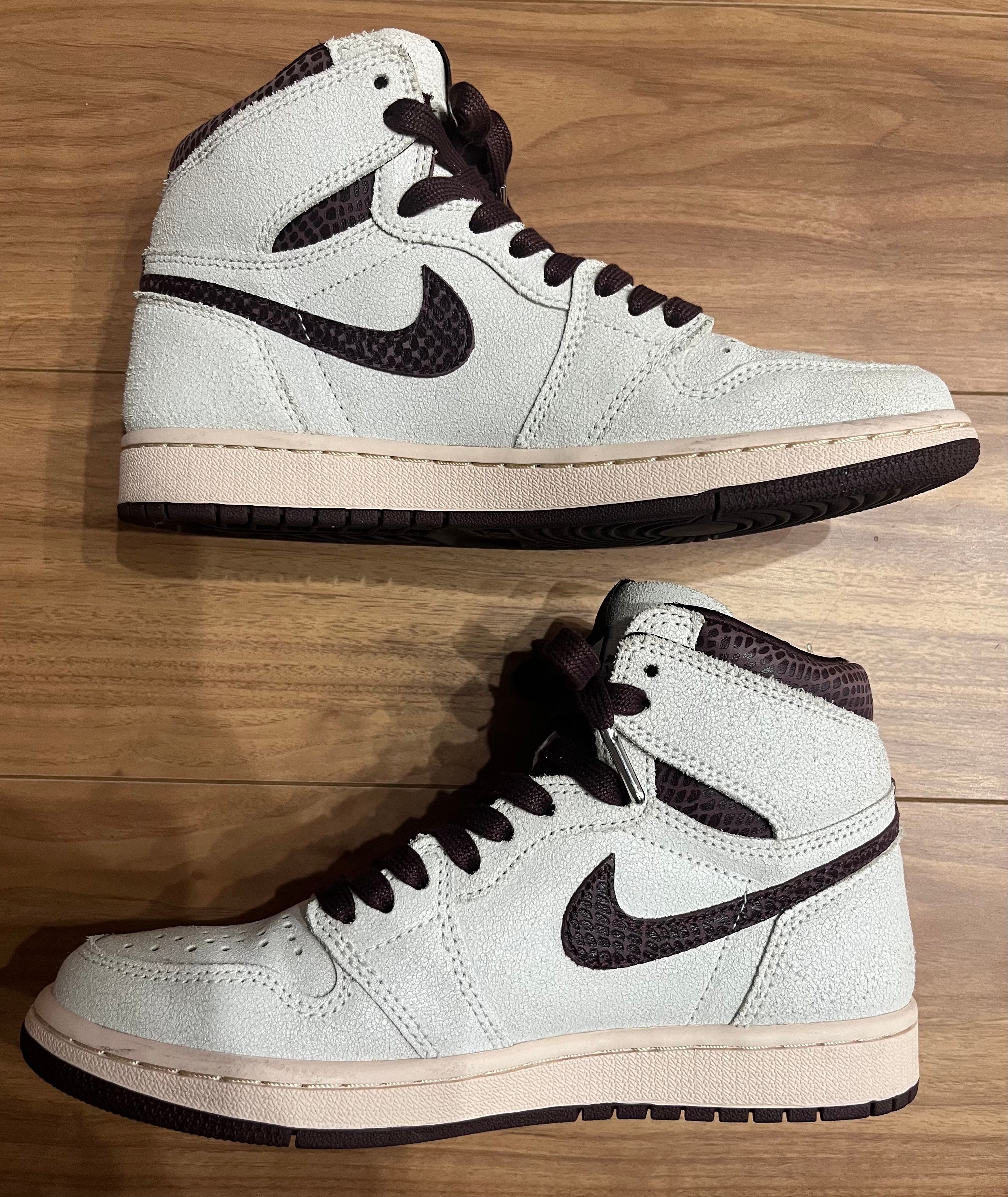 A Ma Maniere × Nike Air Jordan 1 Retro High OG "Sail and Burgundy"
