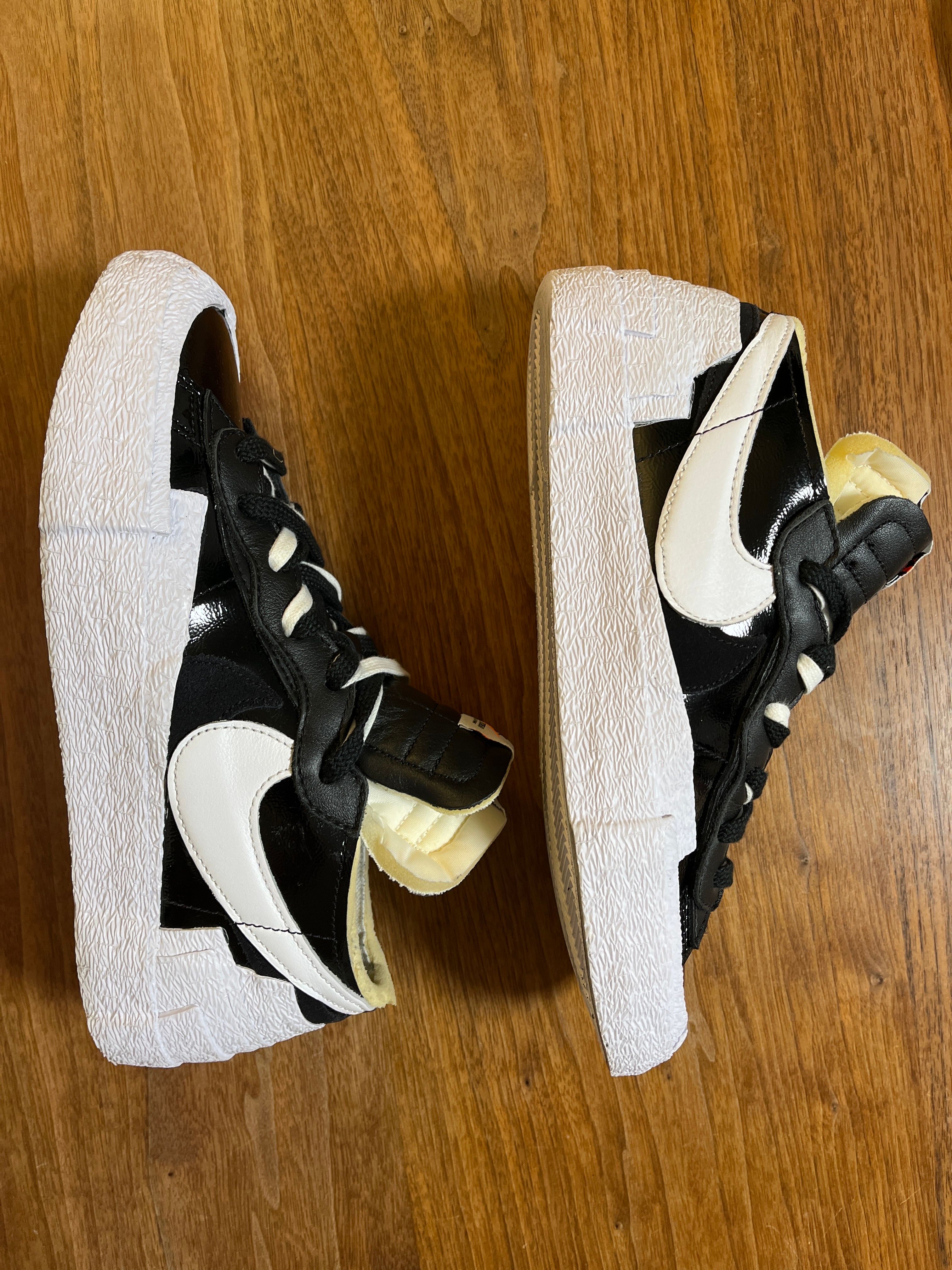 sacai × Nike Blazer Low "Black Patent Leather"