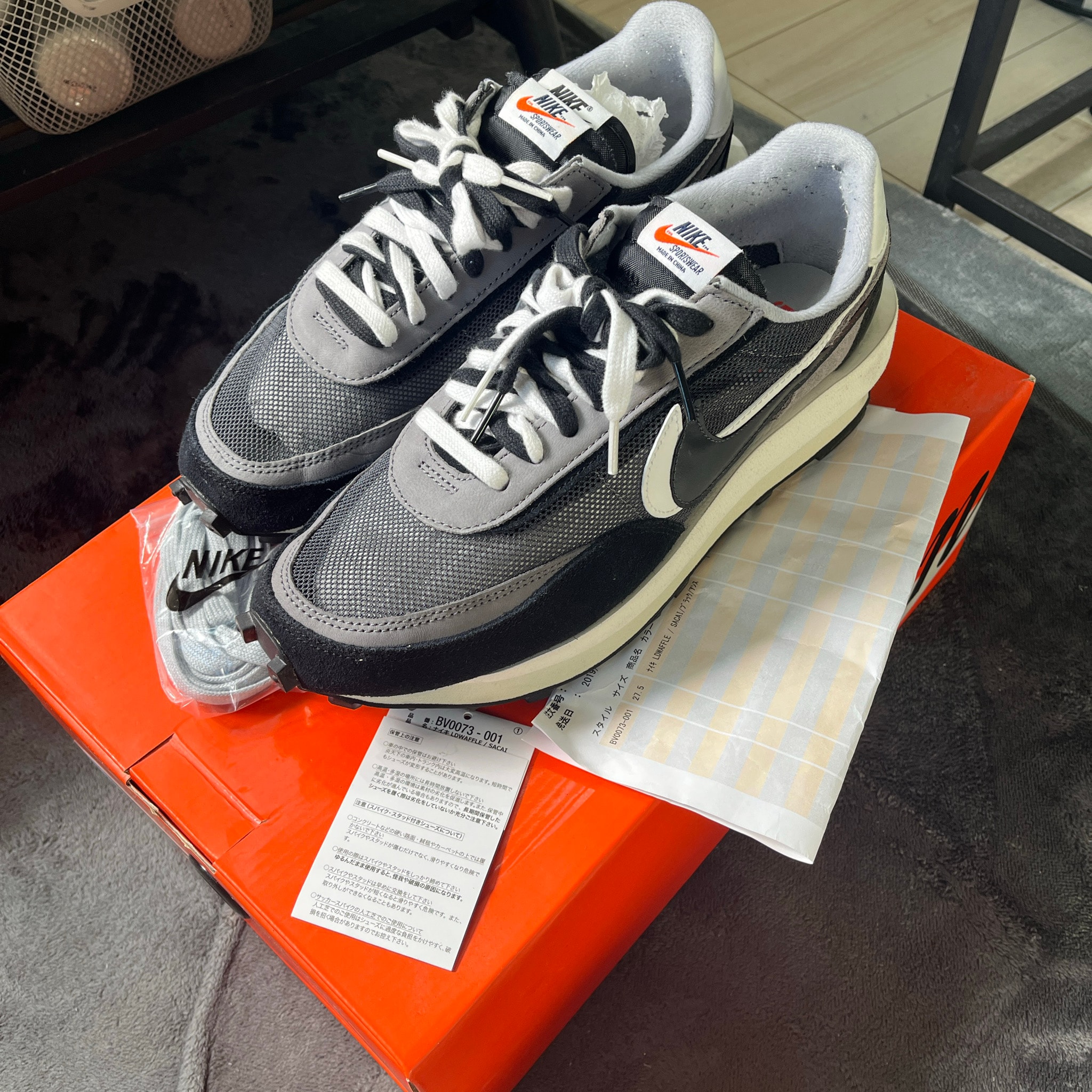 sacai × Nike LD Waffle "Black"