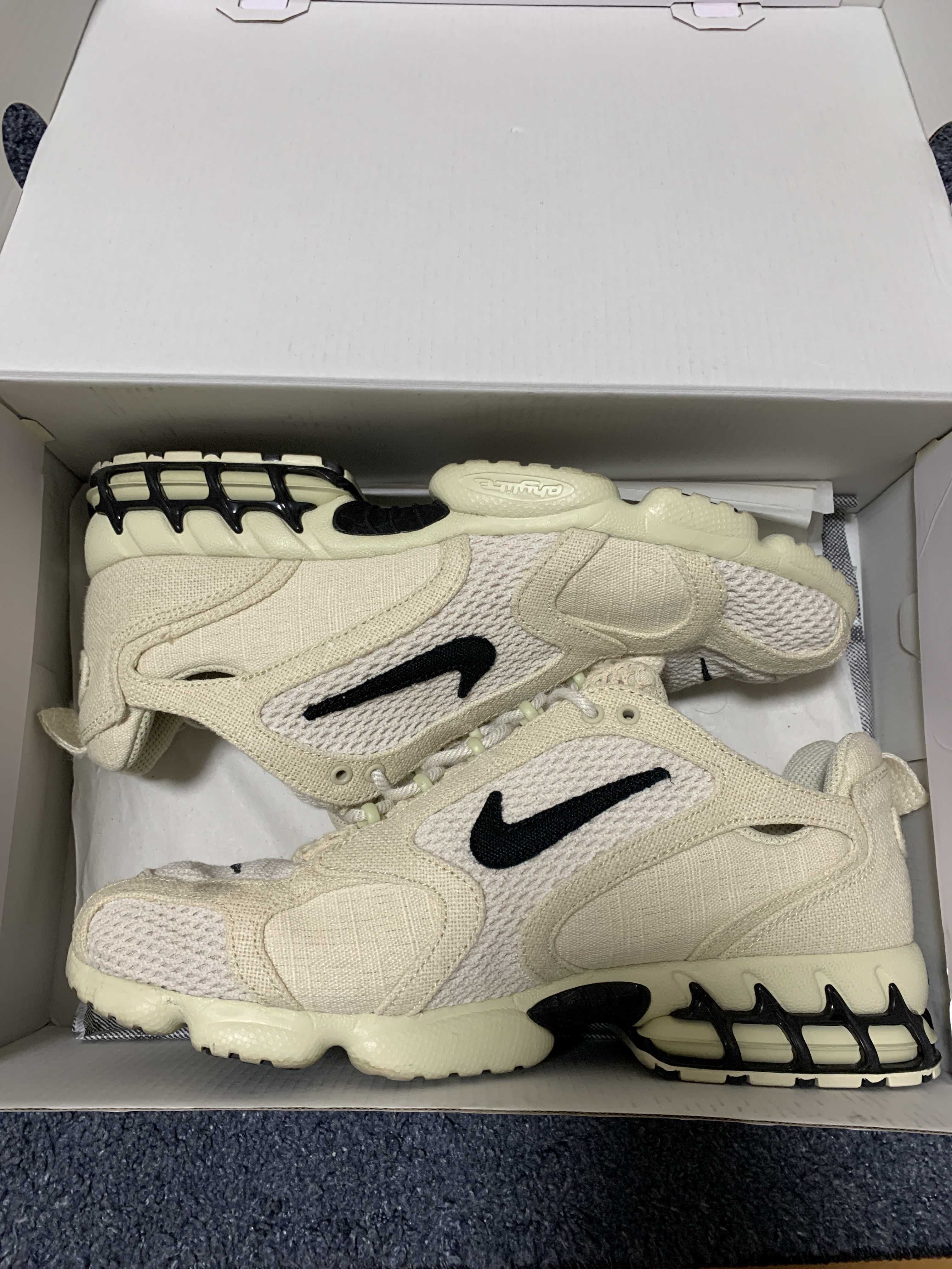 Stussy × Nike Air Zoom Spiridon CG 2 "Fossil/Black"