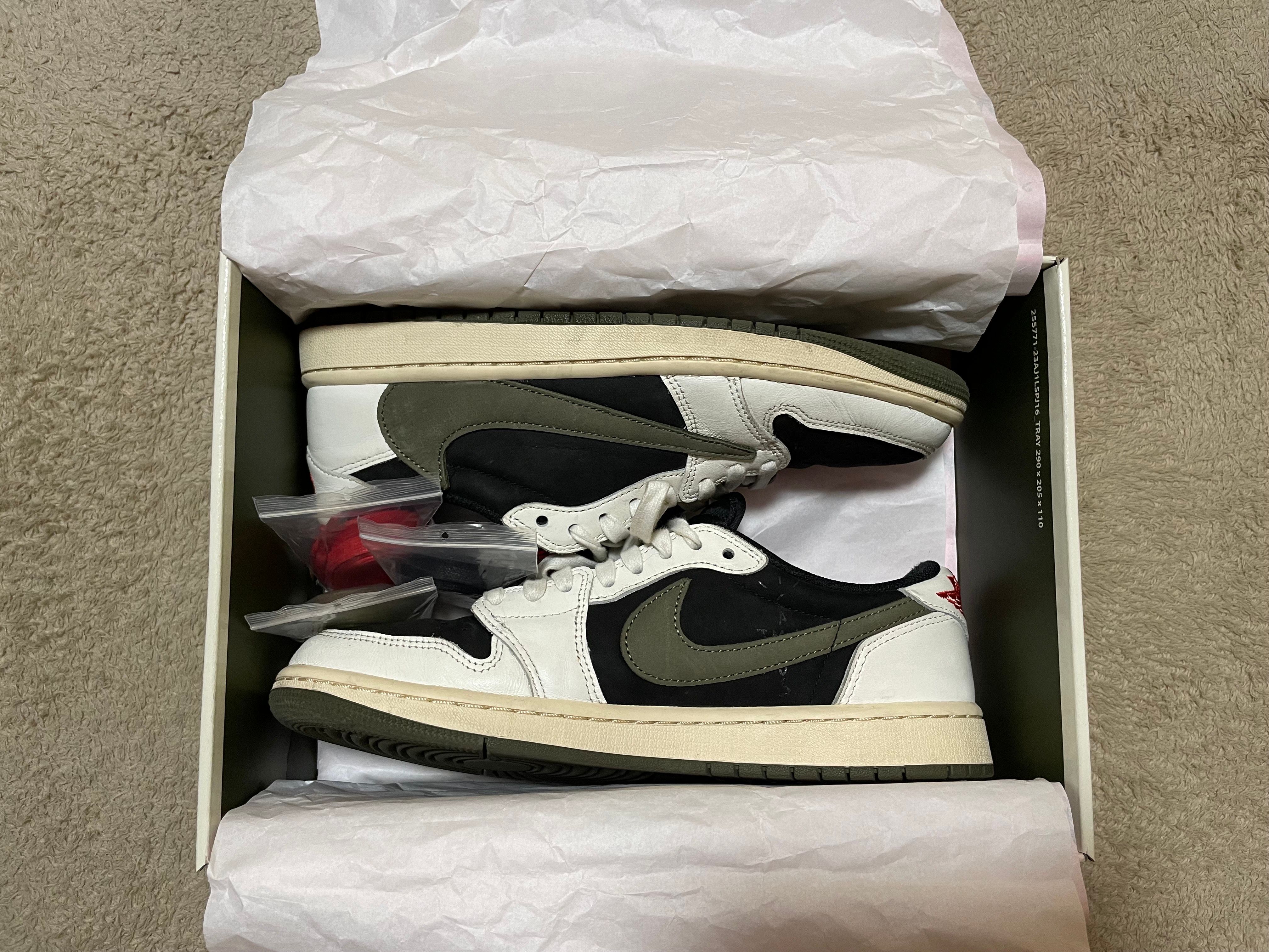 Travis Scott × Nike Women's Air Jordan 1 Low OG "Medium Olive"