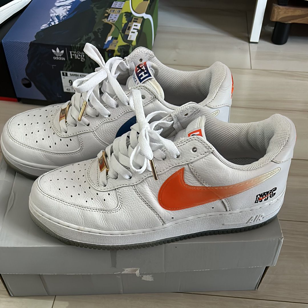 KITH × Nike Air Force 1 Low "White/Rush Blue/White/Brilliant Orange"