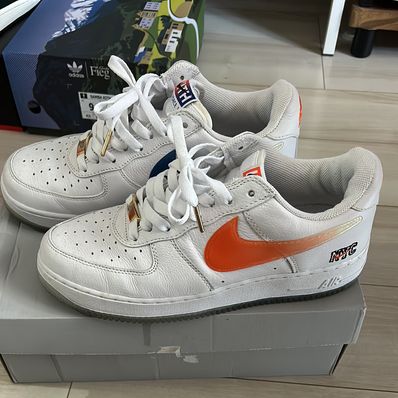 KITH × Nike Air Force 1 Low "White/Rush Blue/White/Brilliant Orange"