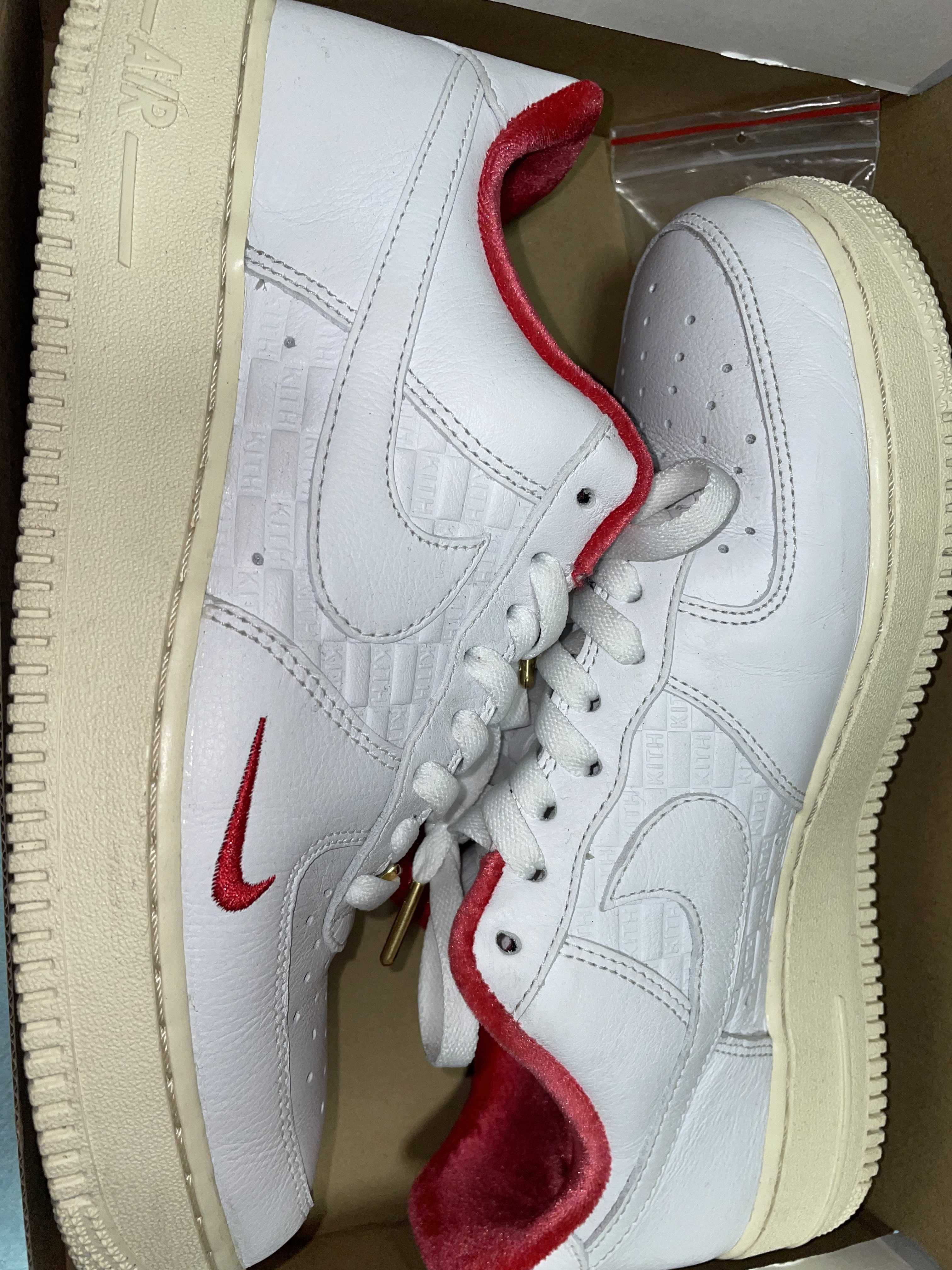 KITH × Nike Air Force 1 Low "White/Red"