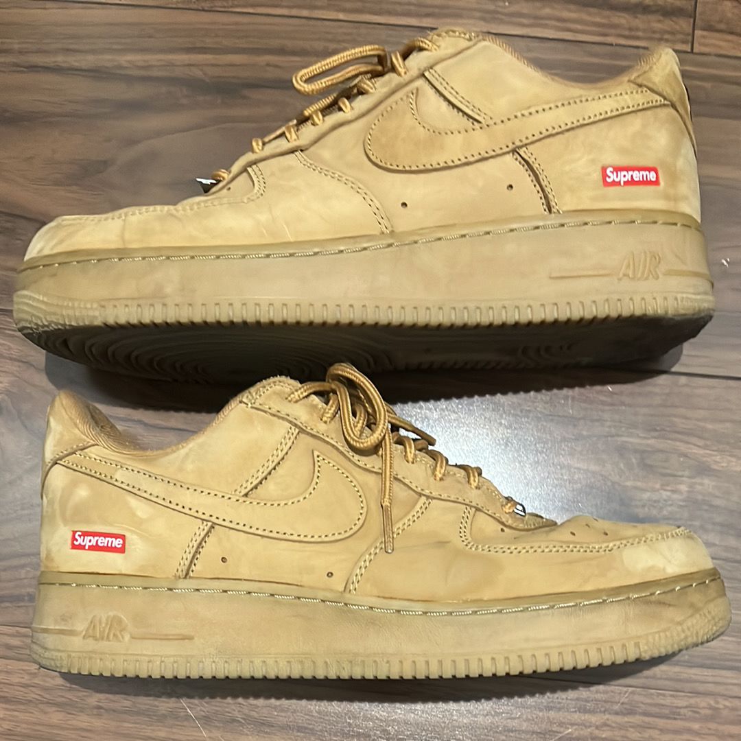 Supreme × Nike Air Force 1 Low "Flax/Wheat"