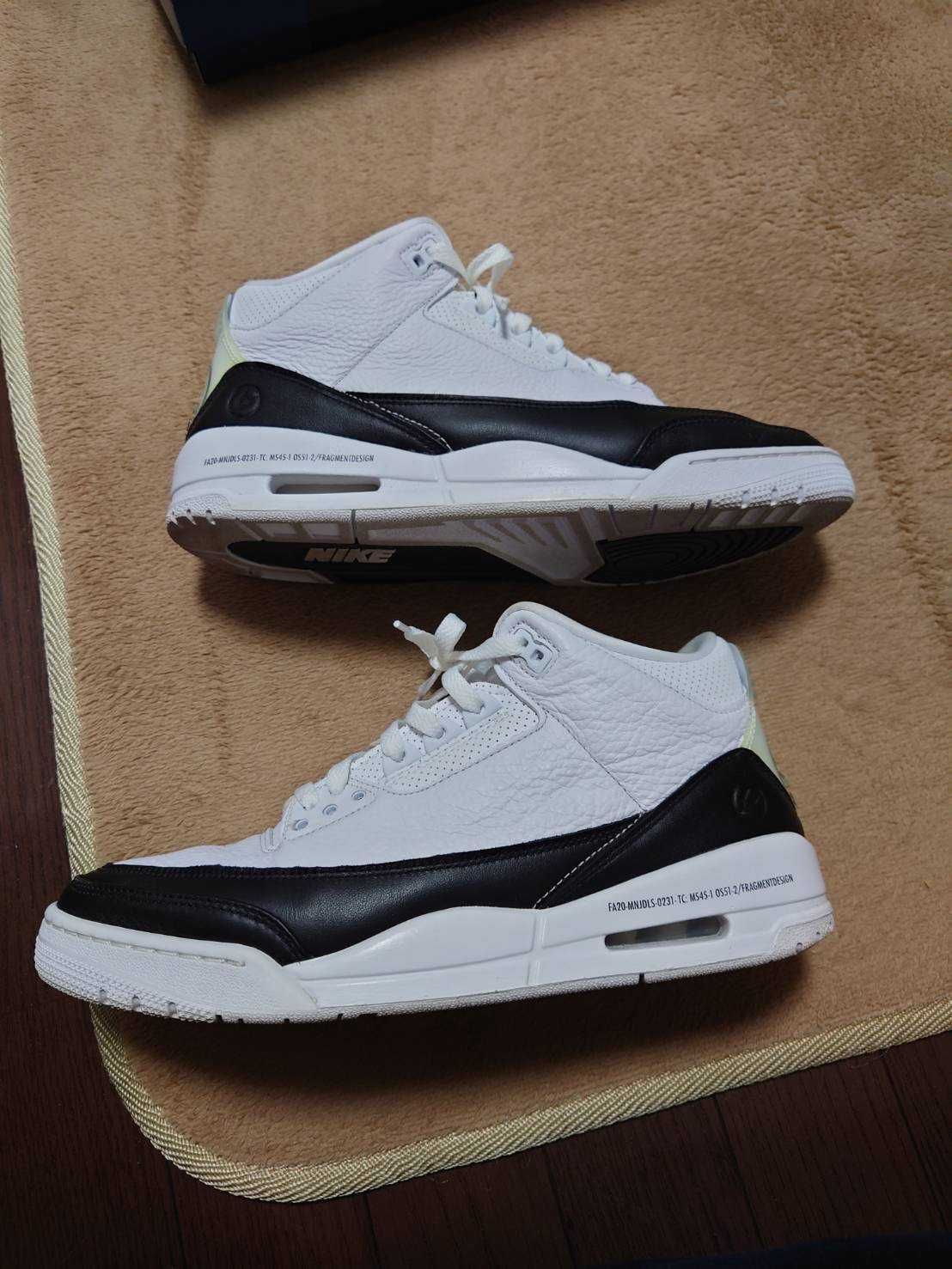 Fragment × Nike Air Jordan 3 "White/Black"