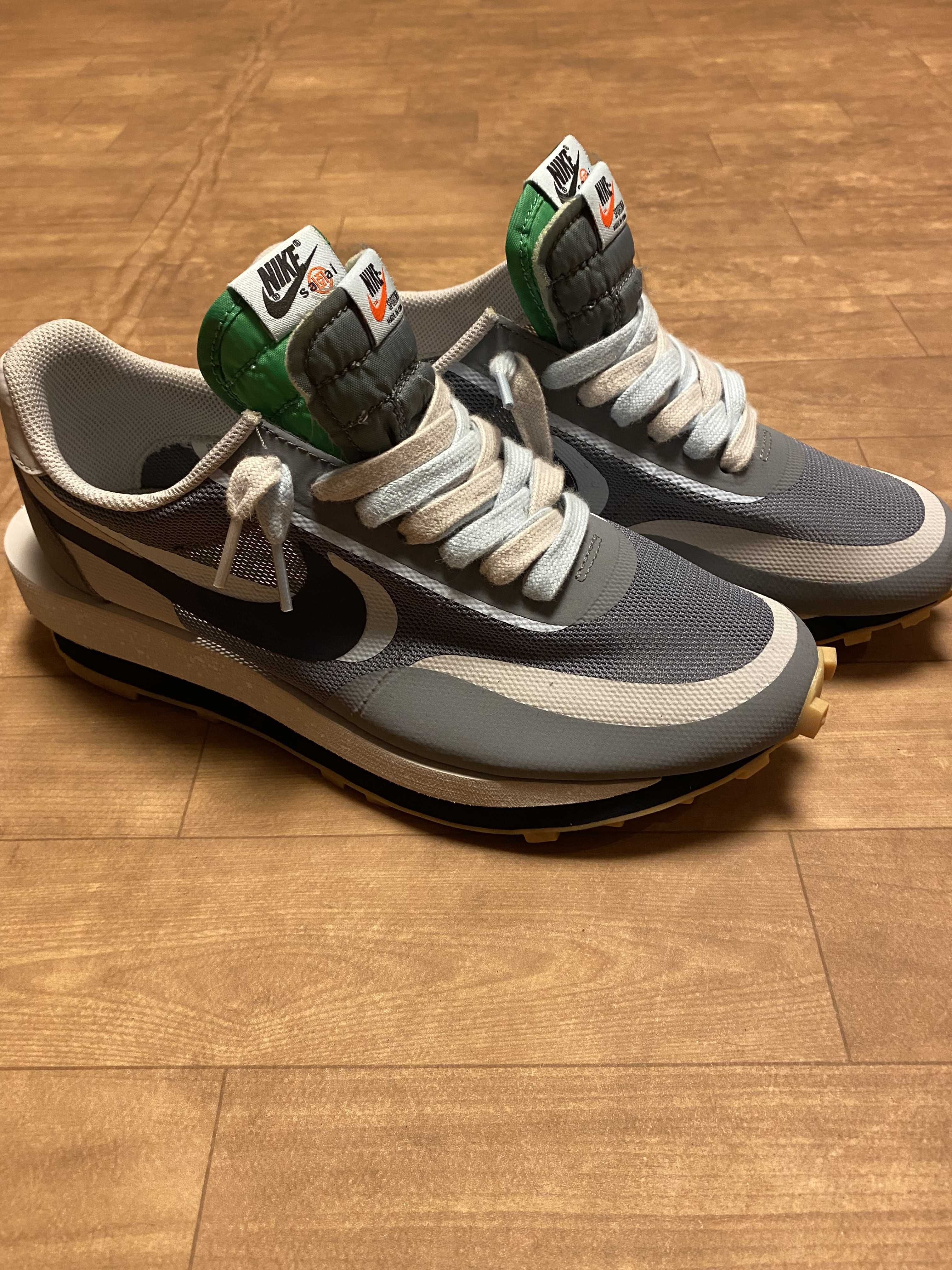 CLOT × Sacai × Nike LD Waffle "Grey Obsidian/Cool Grey"