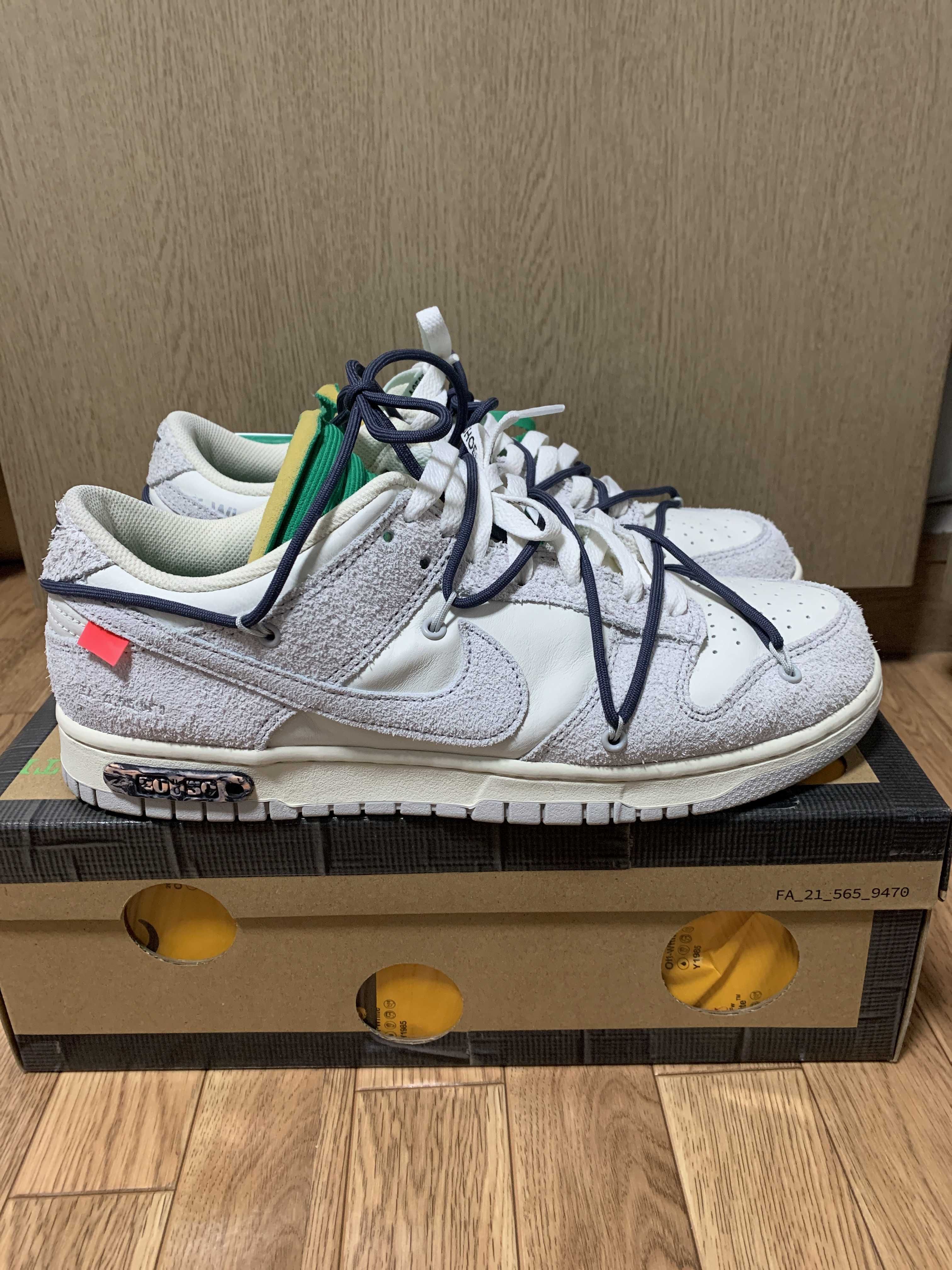 Off-White × Nike Dunk Low "Sail/Neutral Grey/Gridiron"