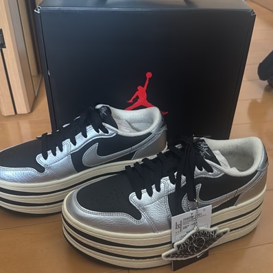 Nike Women's Air Jordan 1 Triple Stack "Metallic Silver/Black"