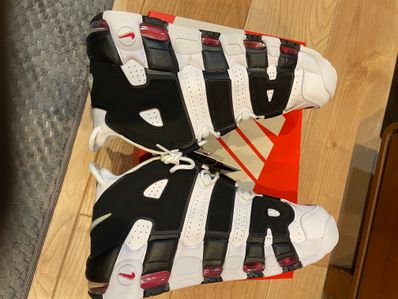 NIKE AIR MORE UPTEMPO "WHITE/BLACK/UNIVERSITY RED"(2020)