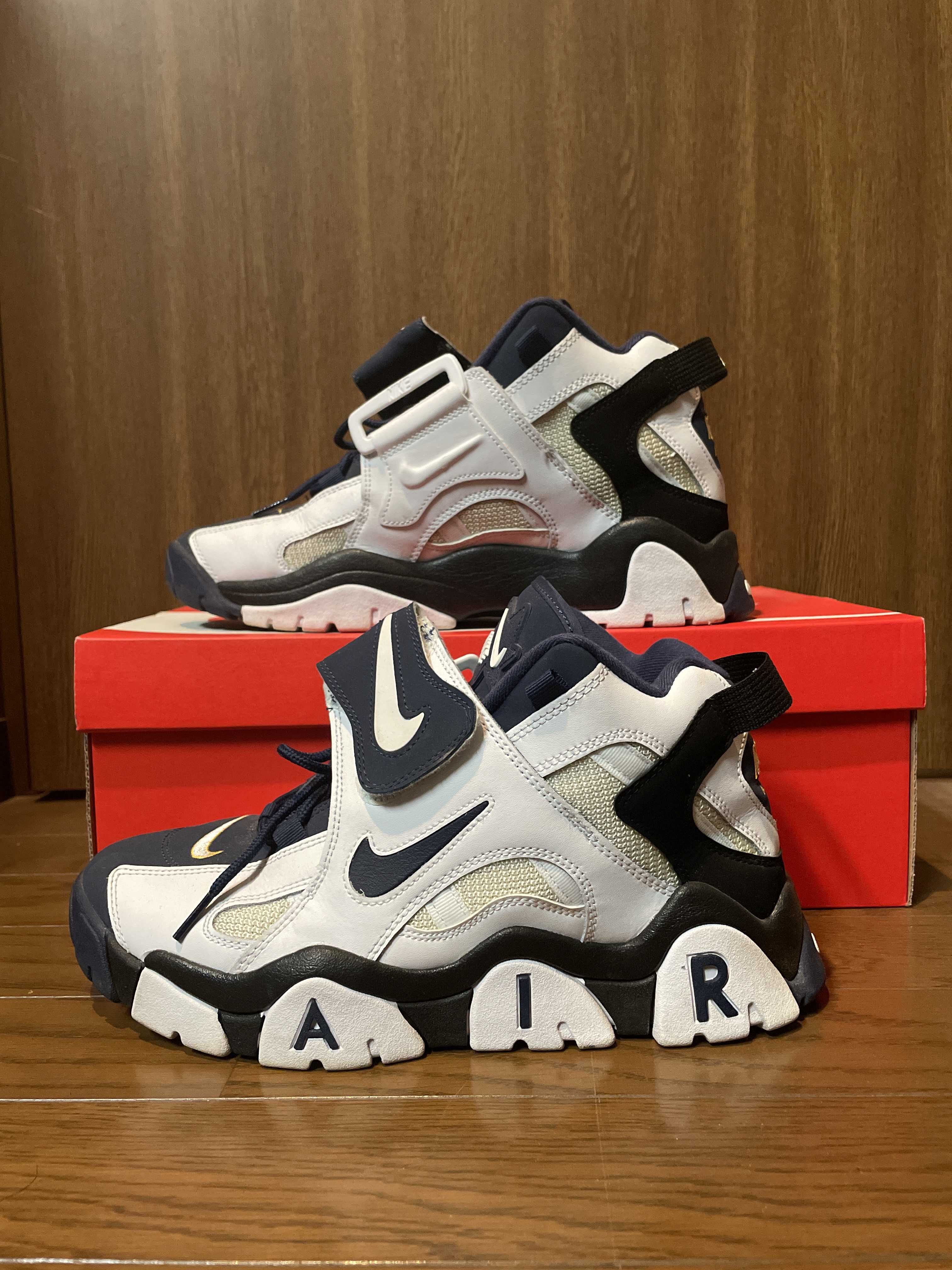 NIKE AIR BARRAGE MID WHITE/NAVY
