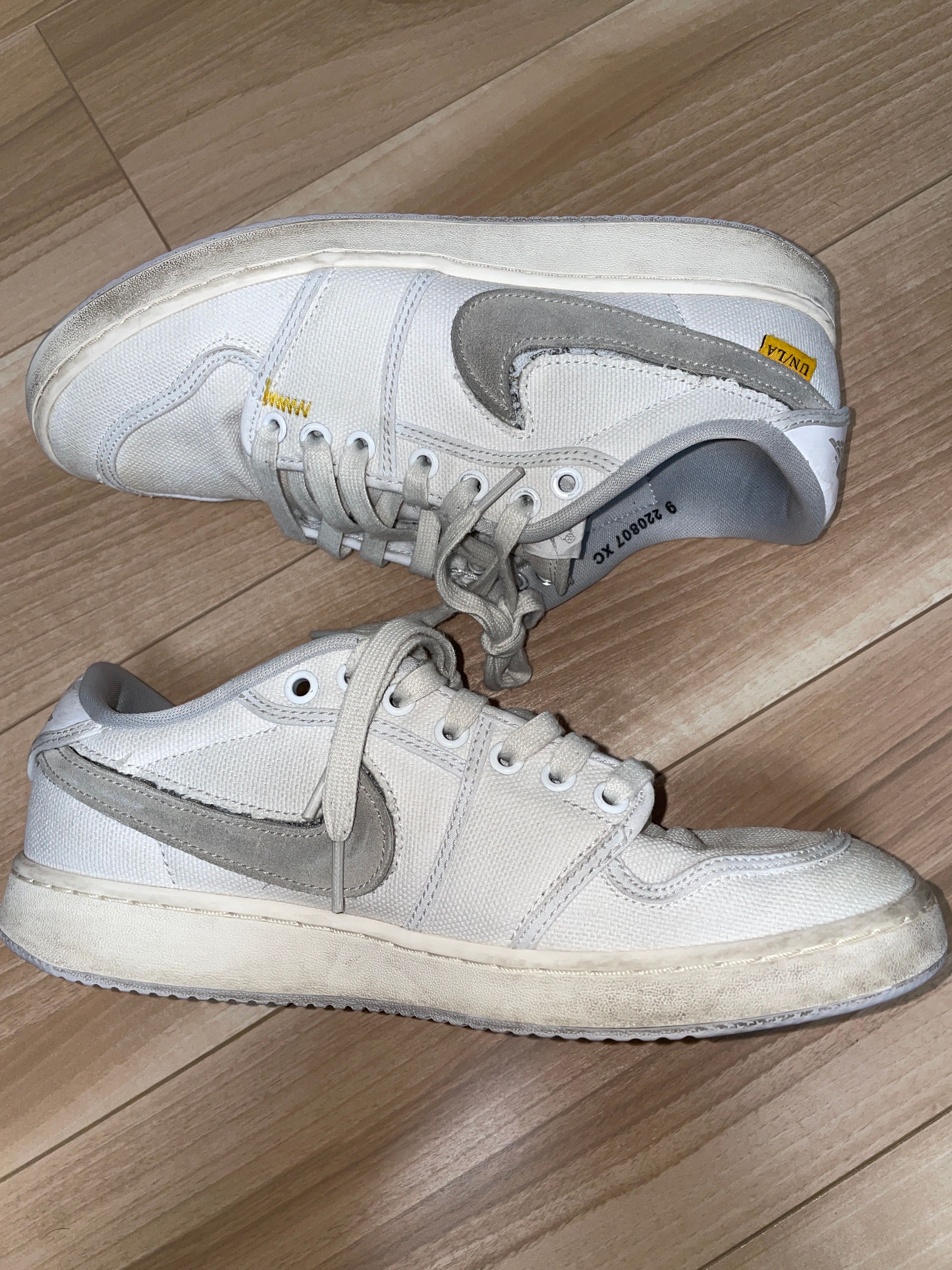 UNION × Nike Air Jordan 1 Low KO "White Canvas"
