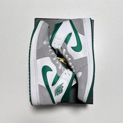 Nike Air Jordan 1 Mid "Green Grey White"