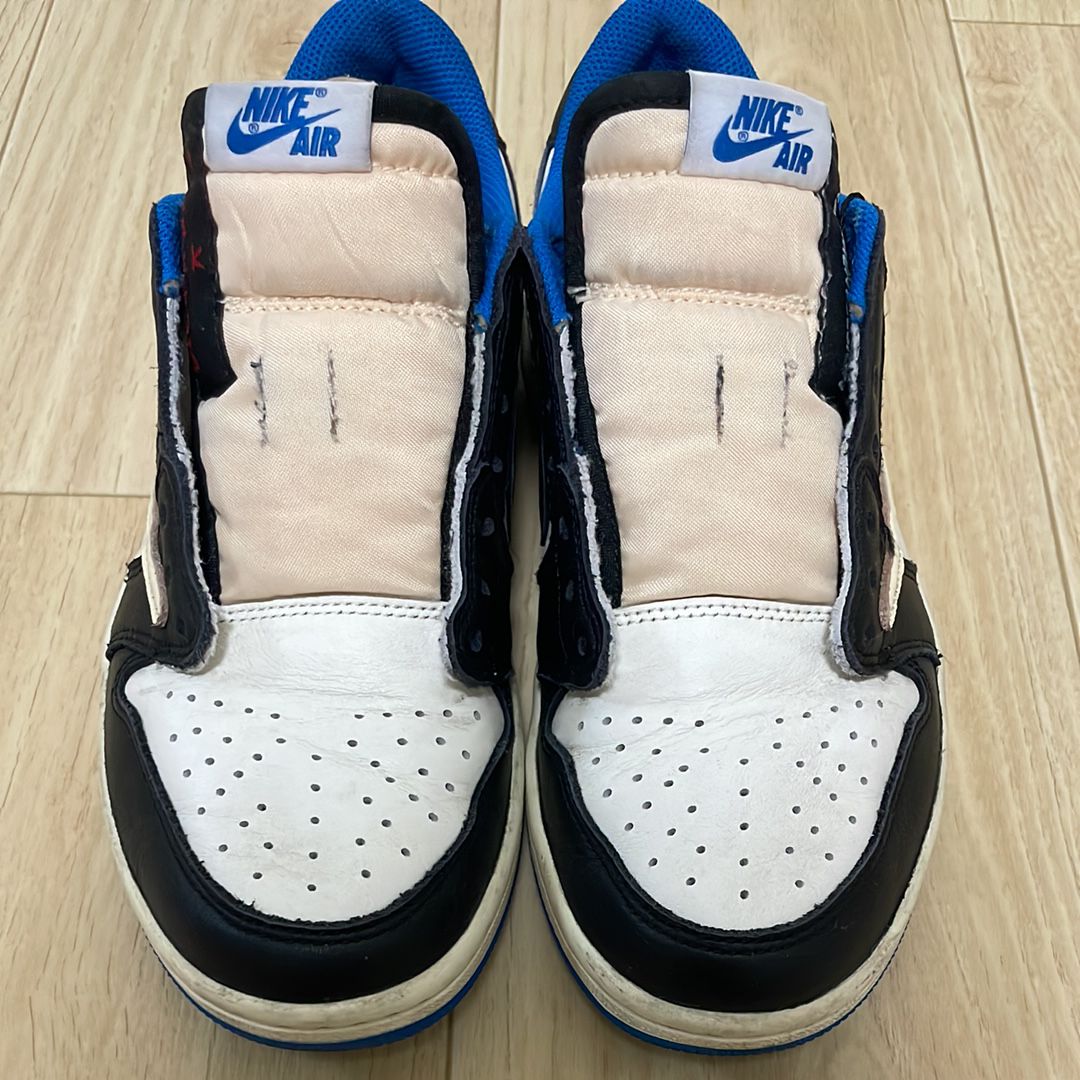 Travis Scott × fragment design × Nike Air Jordan 1 Low OG SP "Military Blue"