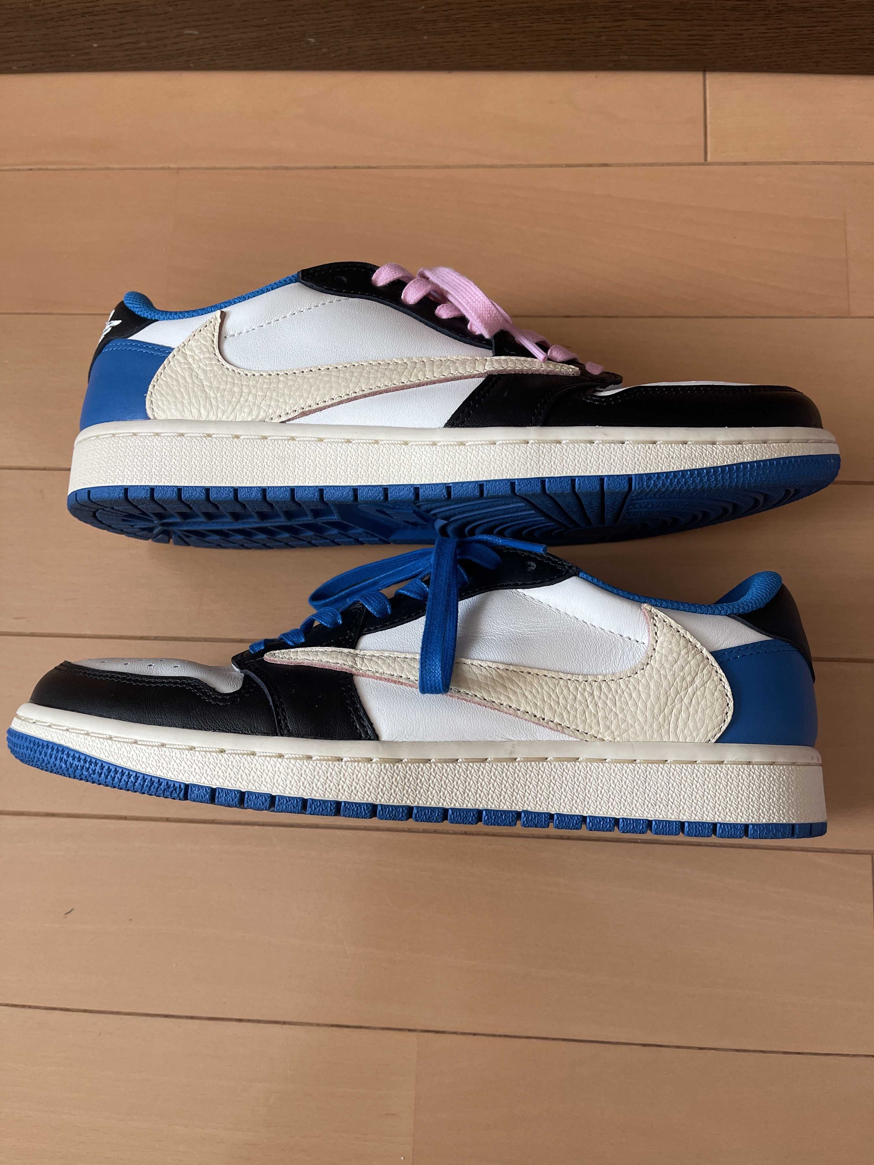 Travis Scott × fragment design × Nike Air Jordan 1 Low OG SP "Military Blue"