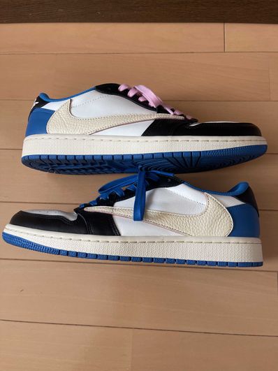 Travis Scott × fragment design × Nike Air Jordan 1 Low OG SP "Military Blue"