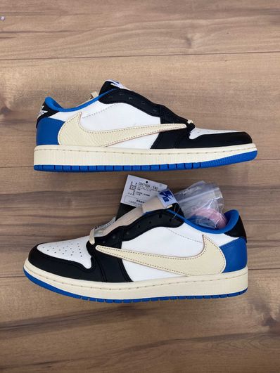 Travis Scott × fragment design × Nike Air Jordan 1 Low OG SP "Military Blue"
